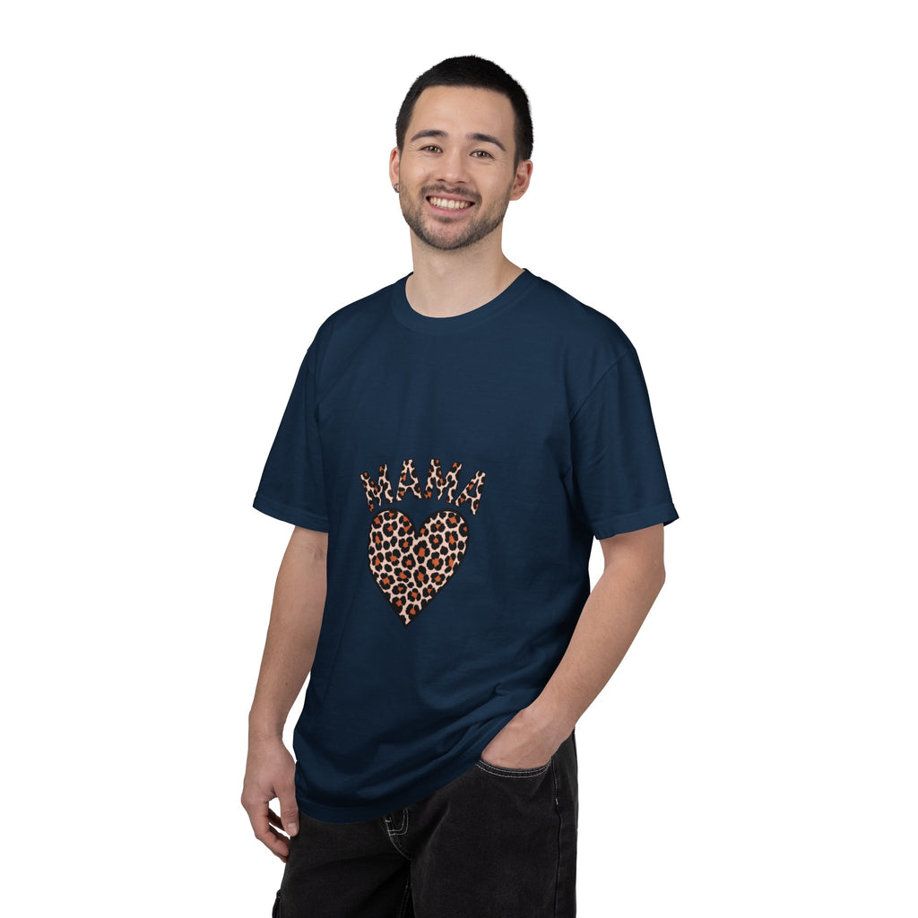 Mama Leopard Heart T-Shirt — Women's Mom Tee for Mother's Day & Everyday