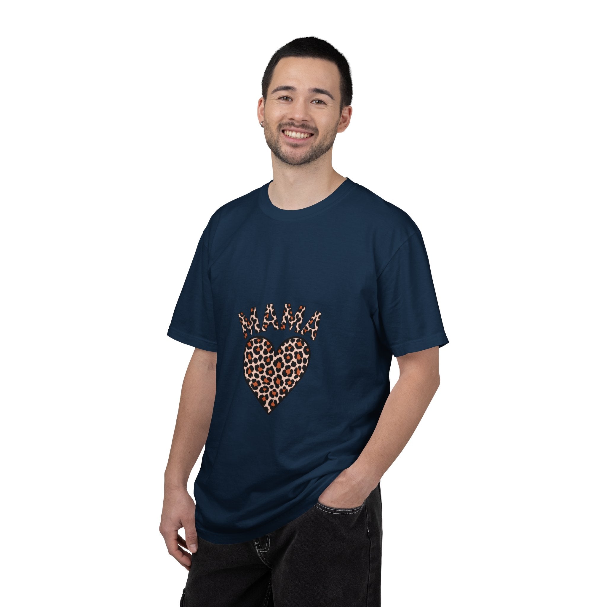 Mama Leopard Heart T-Shirt — Women's Mom Tee for Mother's Day & Everyday