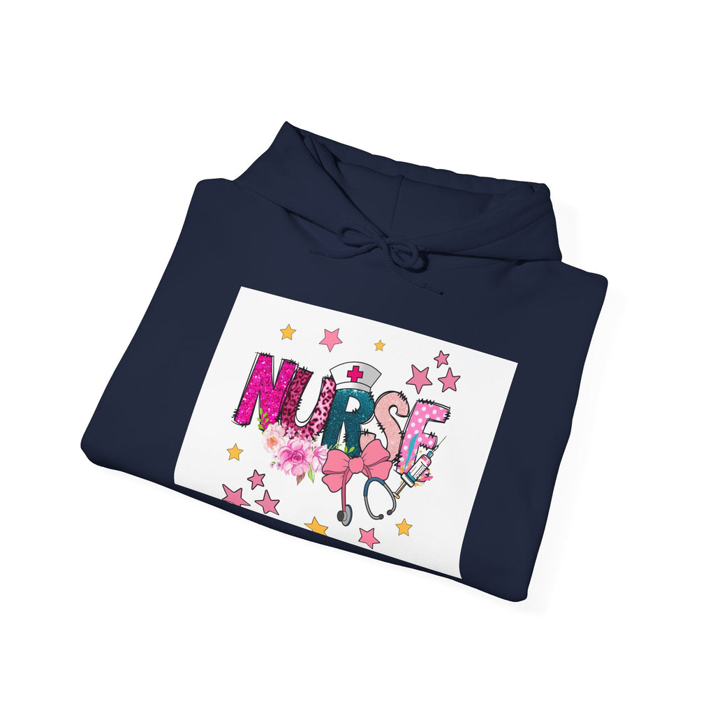 Nurse Stethoscope Stars Hoodie — Cute Floral Nursing Appreciation Gift