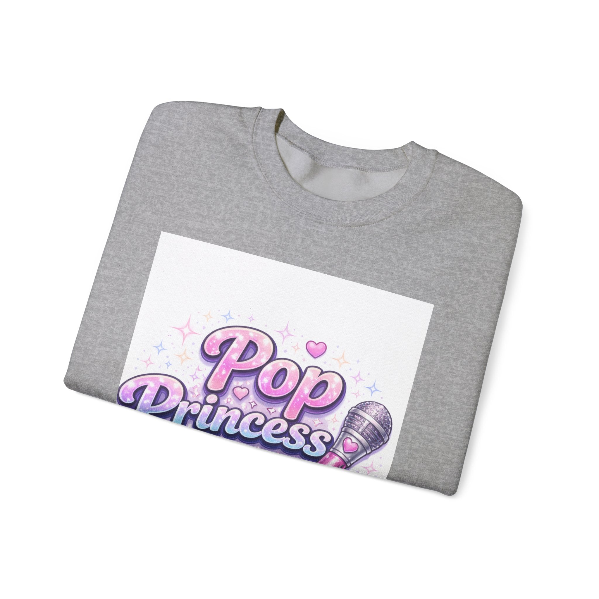 Pop Princess Sweatshirt — Cute Pink Microphone Graphic Crewneck