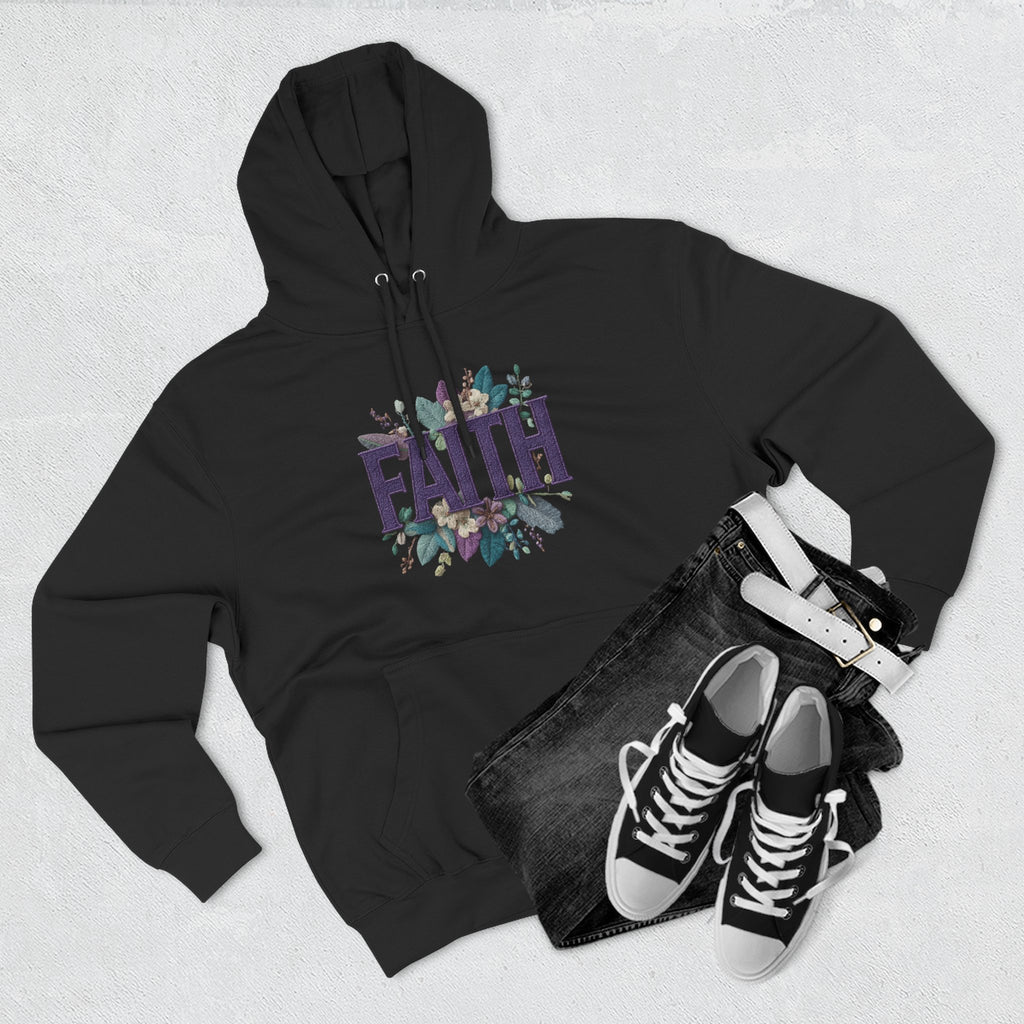 Faith Floral Hoodie — Inspirational Christian Pullover