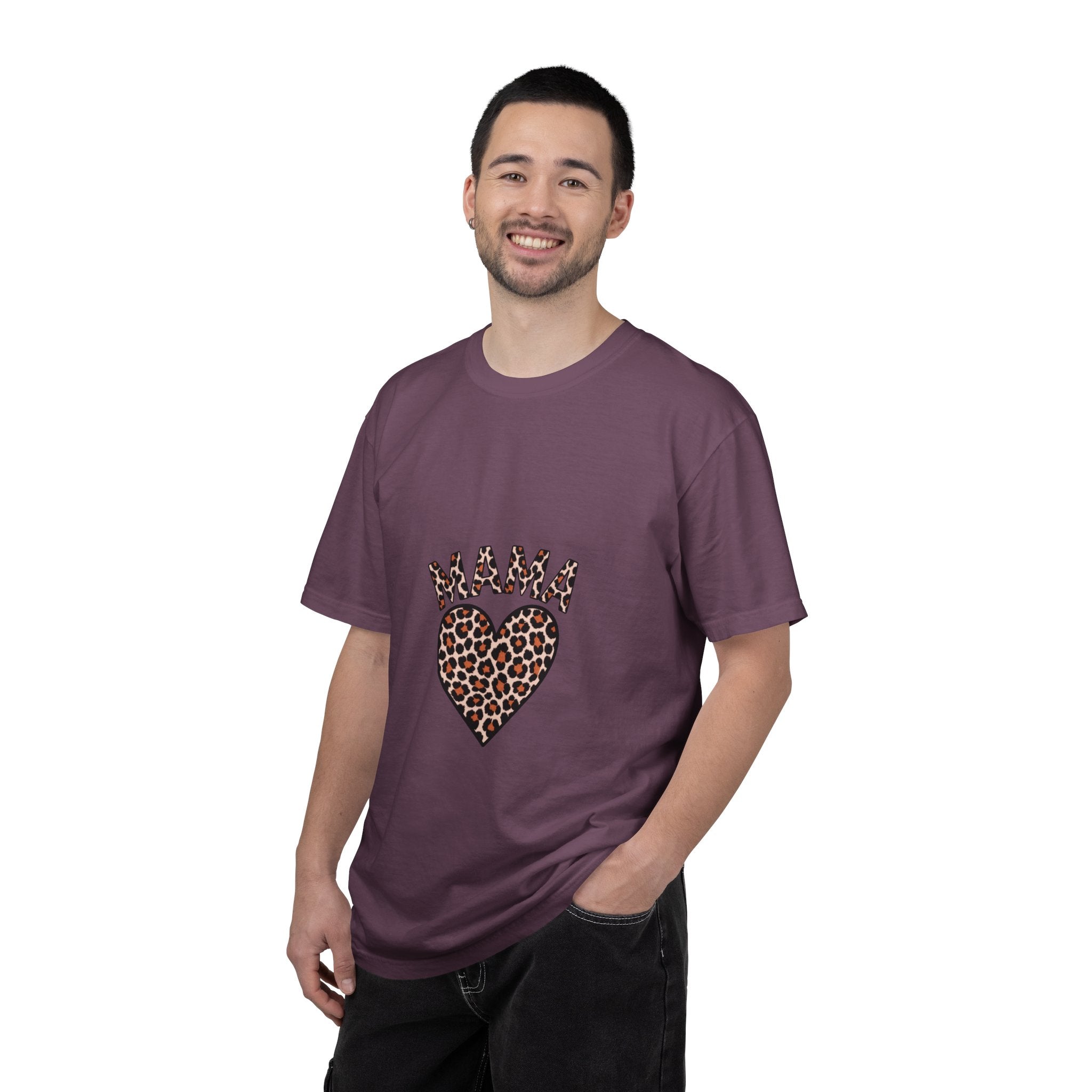 Mama Leopard Heart T-Shirt — Women's Mom Tee for Mother's Day & Everyday