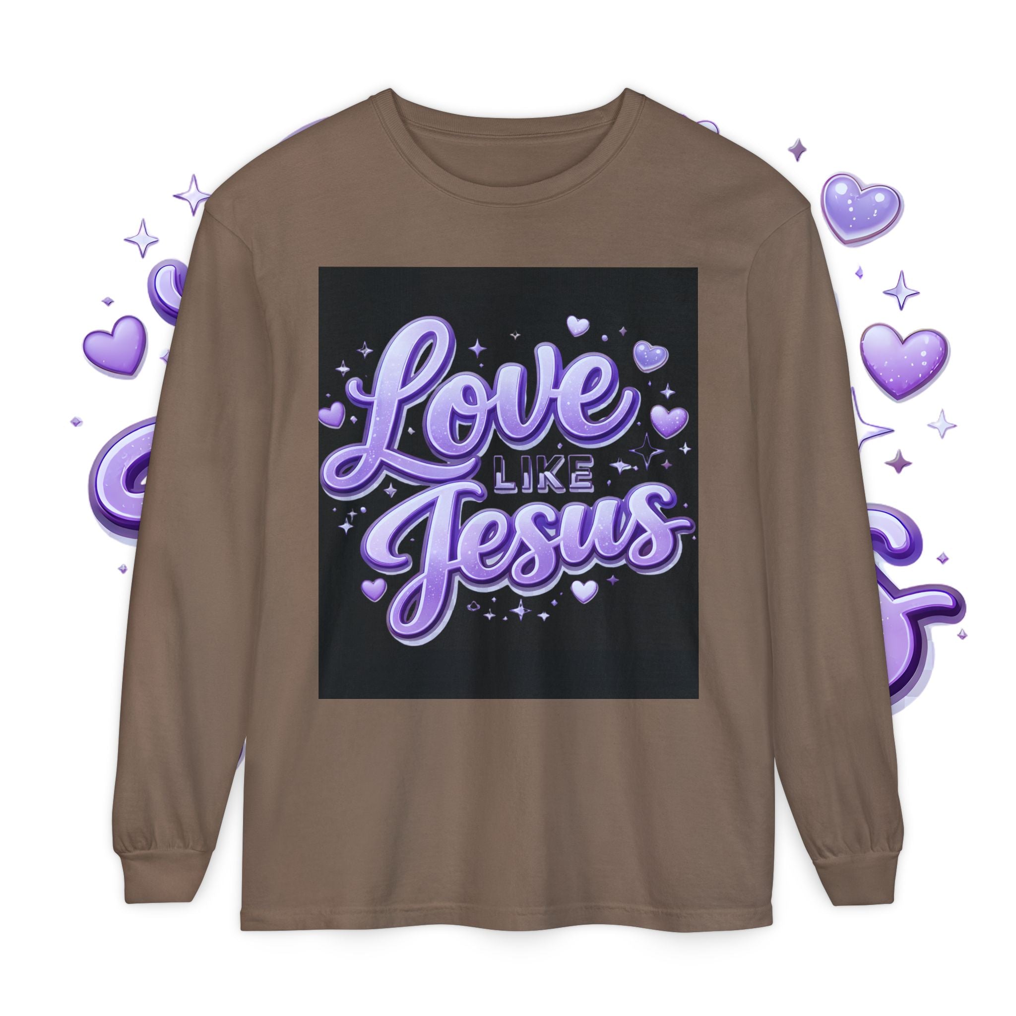 Love Like Jesus Long Sleeve Tee — Christian Faith Graphic Shirt