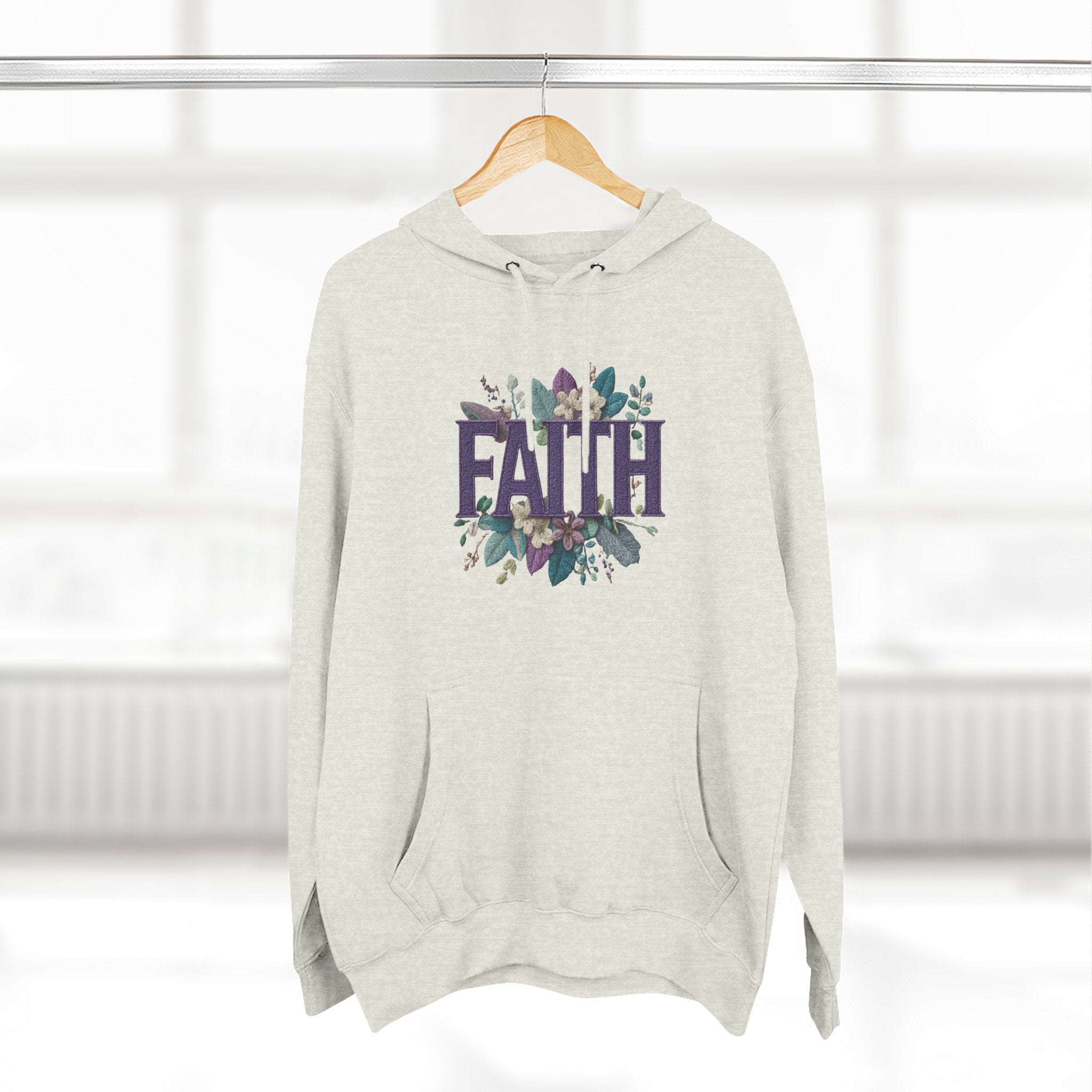 Faith Floral Hoodie — Inspirational Christian Pullover
