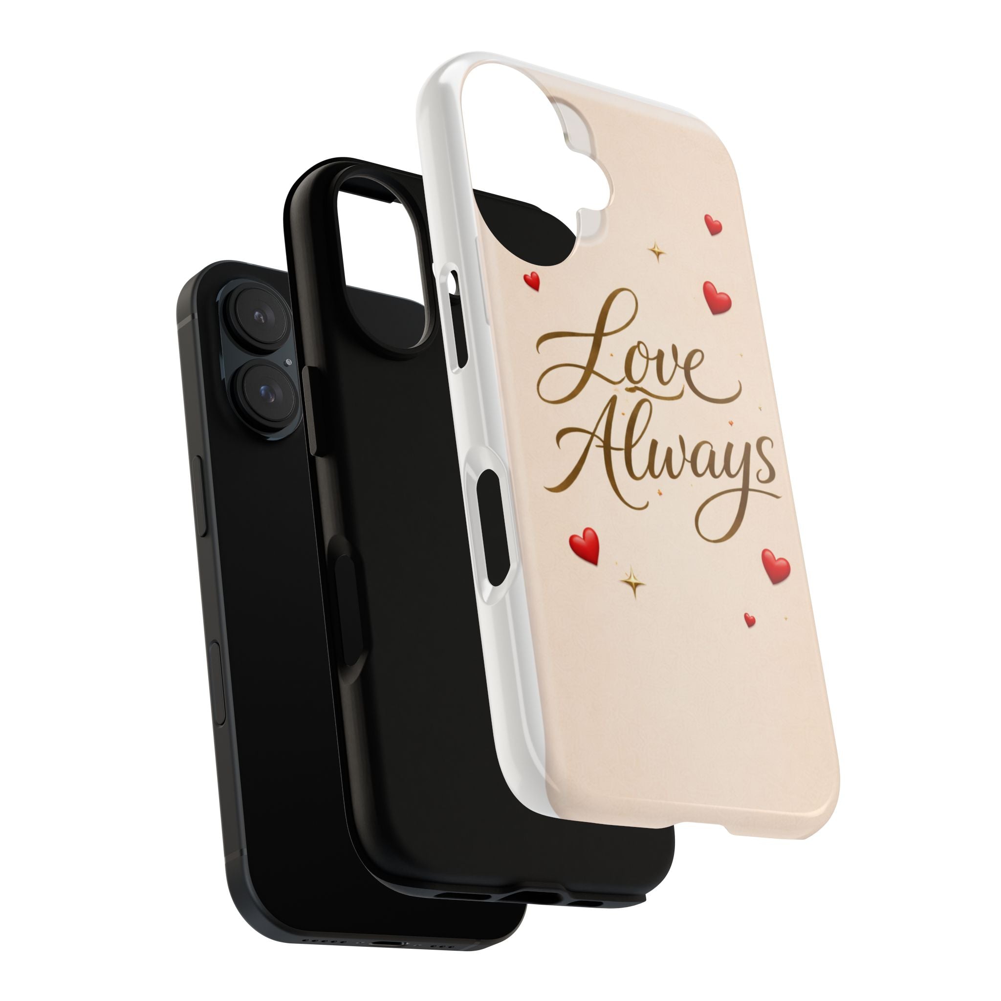 Phone Case - "Love Always" Romantic Hearts Protective Tough Case