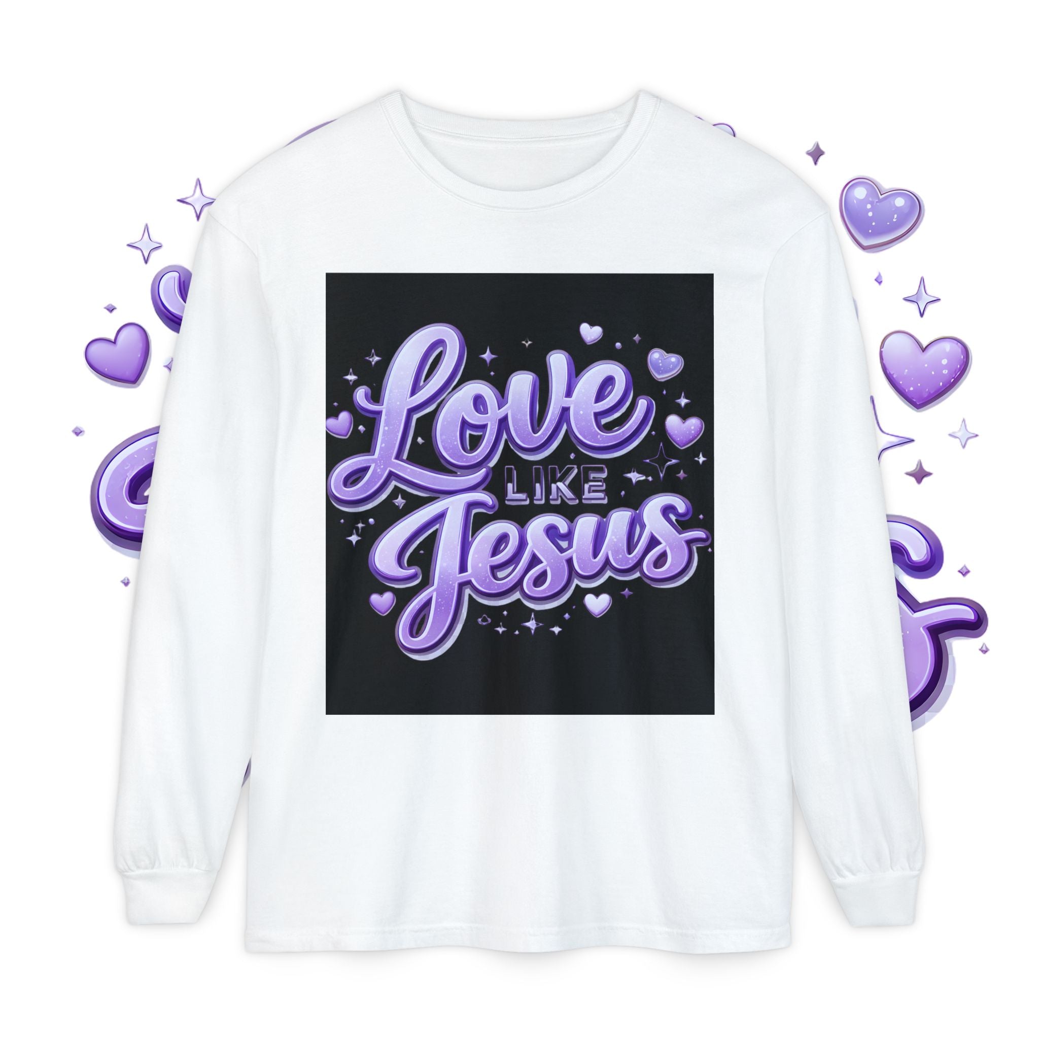 Love Like Jesus Long Sleeve Tee — Christian Faith Graphic Shirt