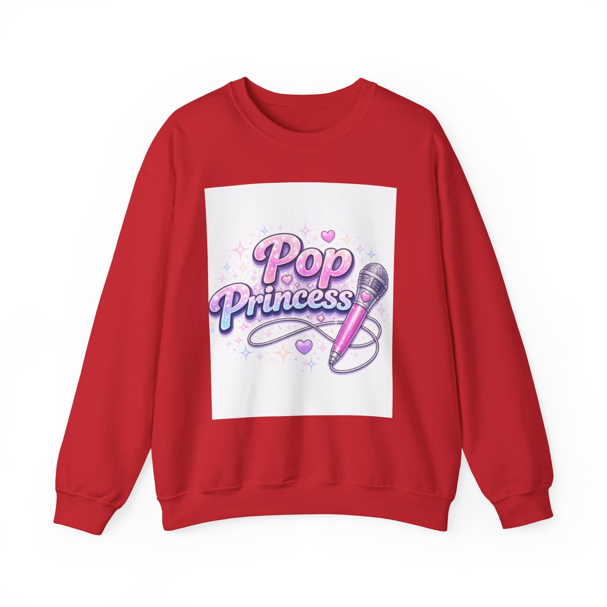 Pop Princess Sweatshirt — Cute Pink Microphone Graphic Crewneck