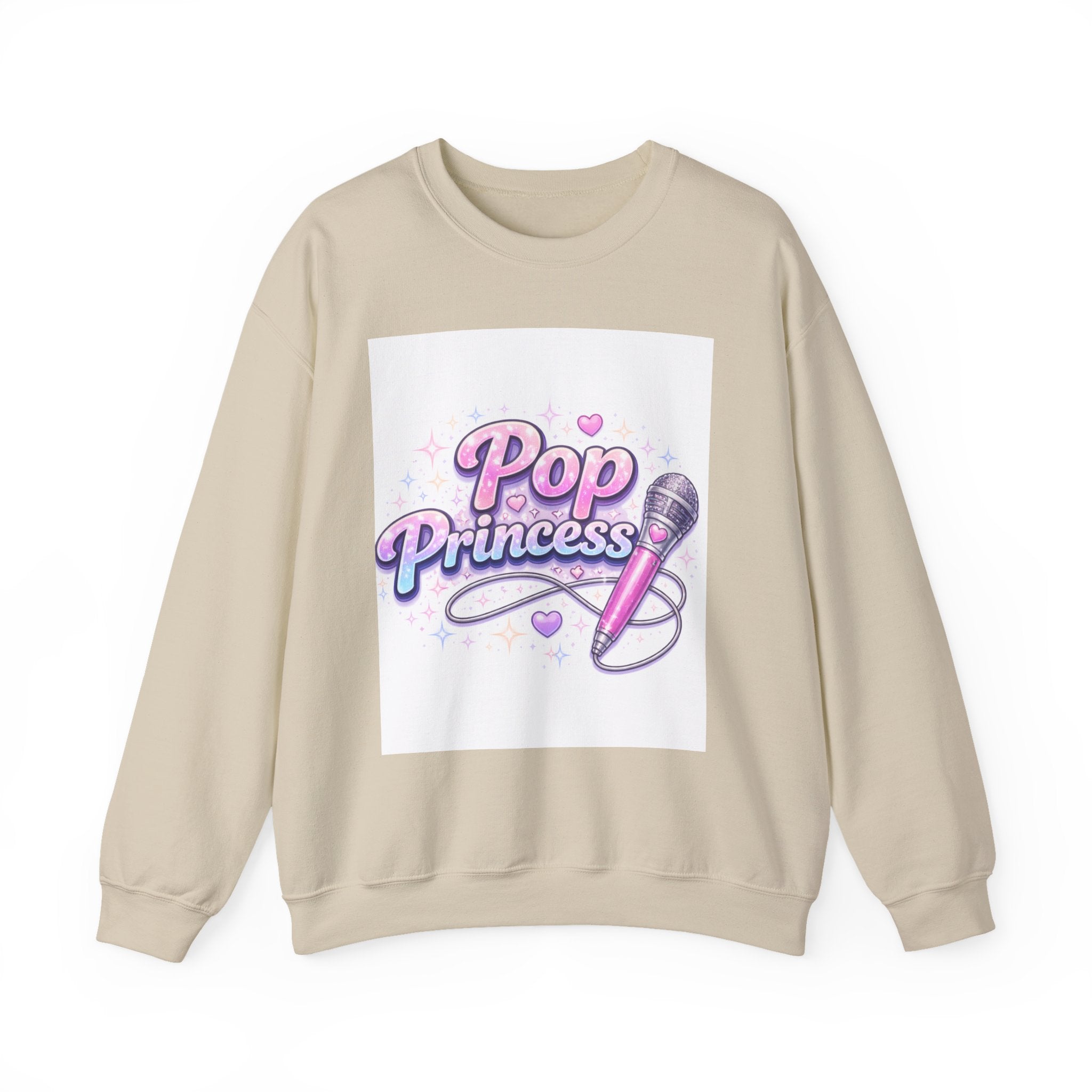Pop Princess Sweatshirt — Cute Pink Microphone Graphic Crewneck