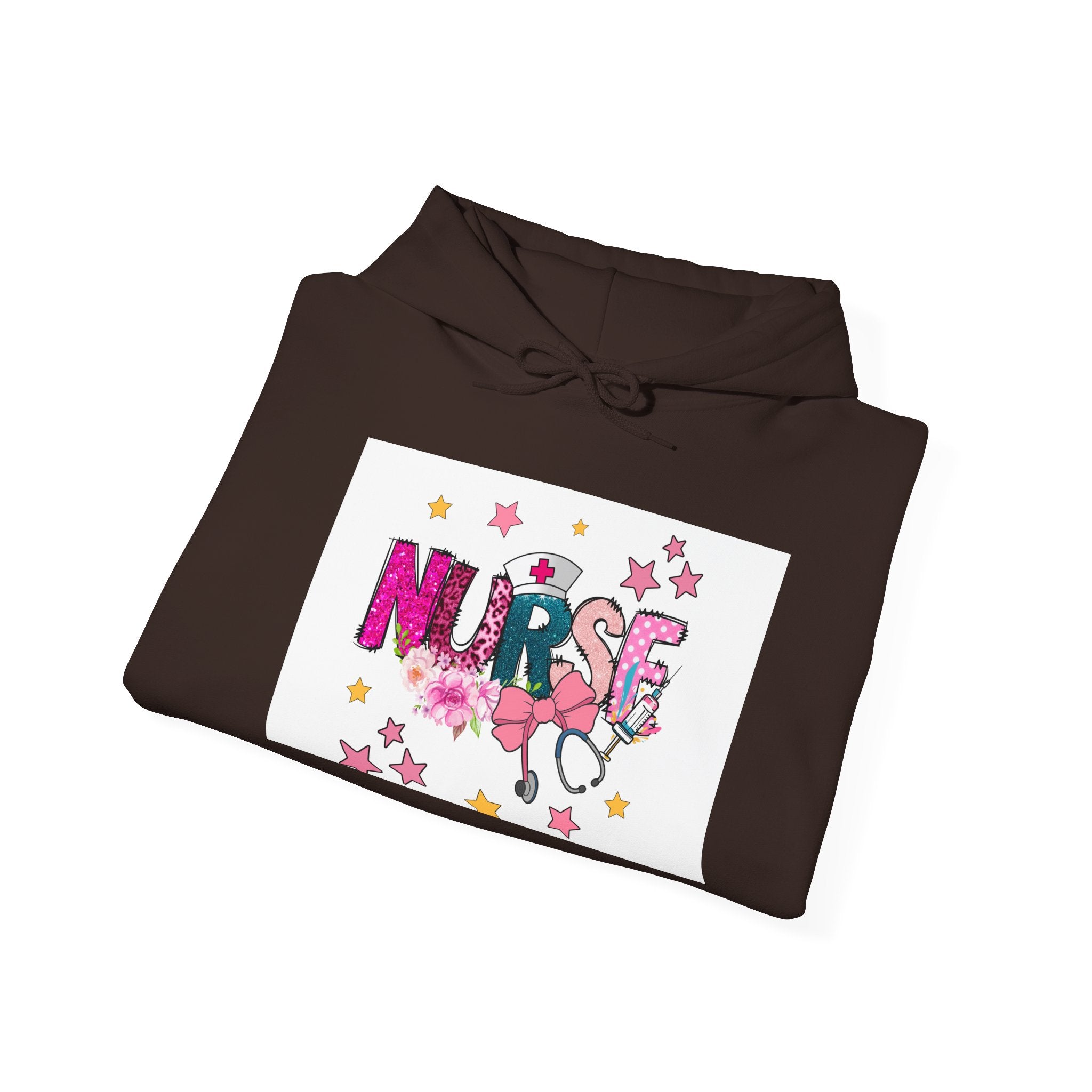 Nurse Stethoscope Stars Hoodie — Cute Floral Nursing Appreciation Gift