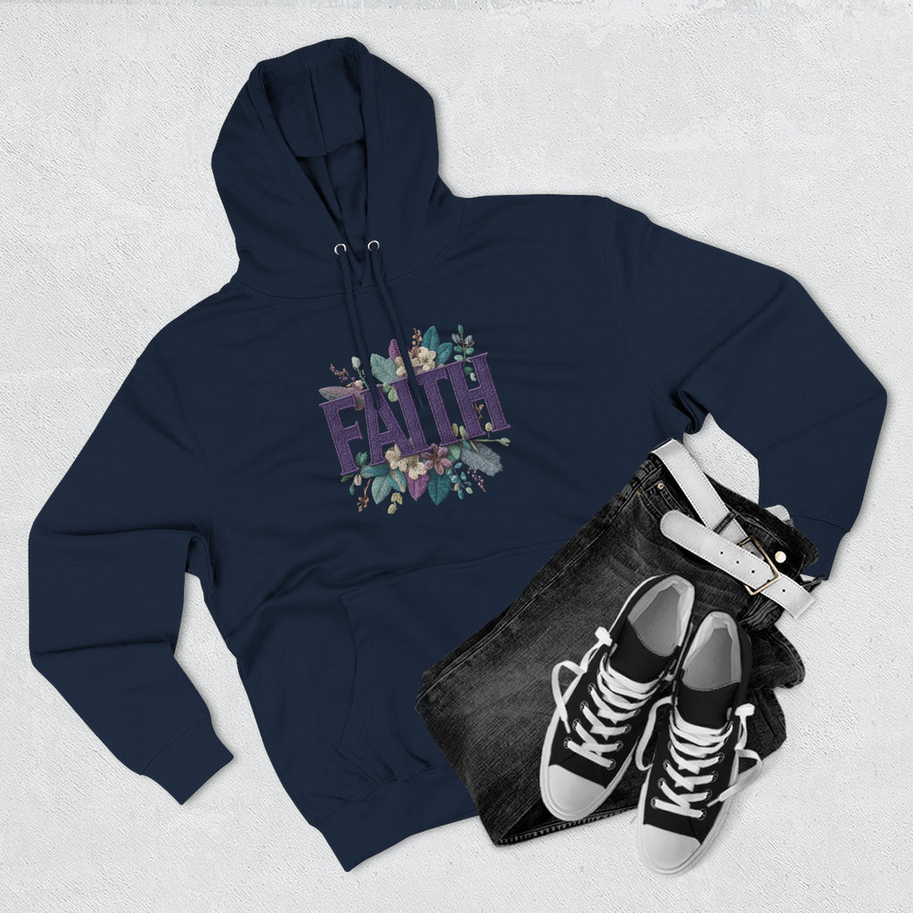 Faith Floral Hoodie — Inspirational Christian Pullover