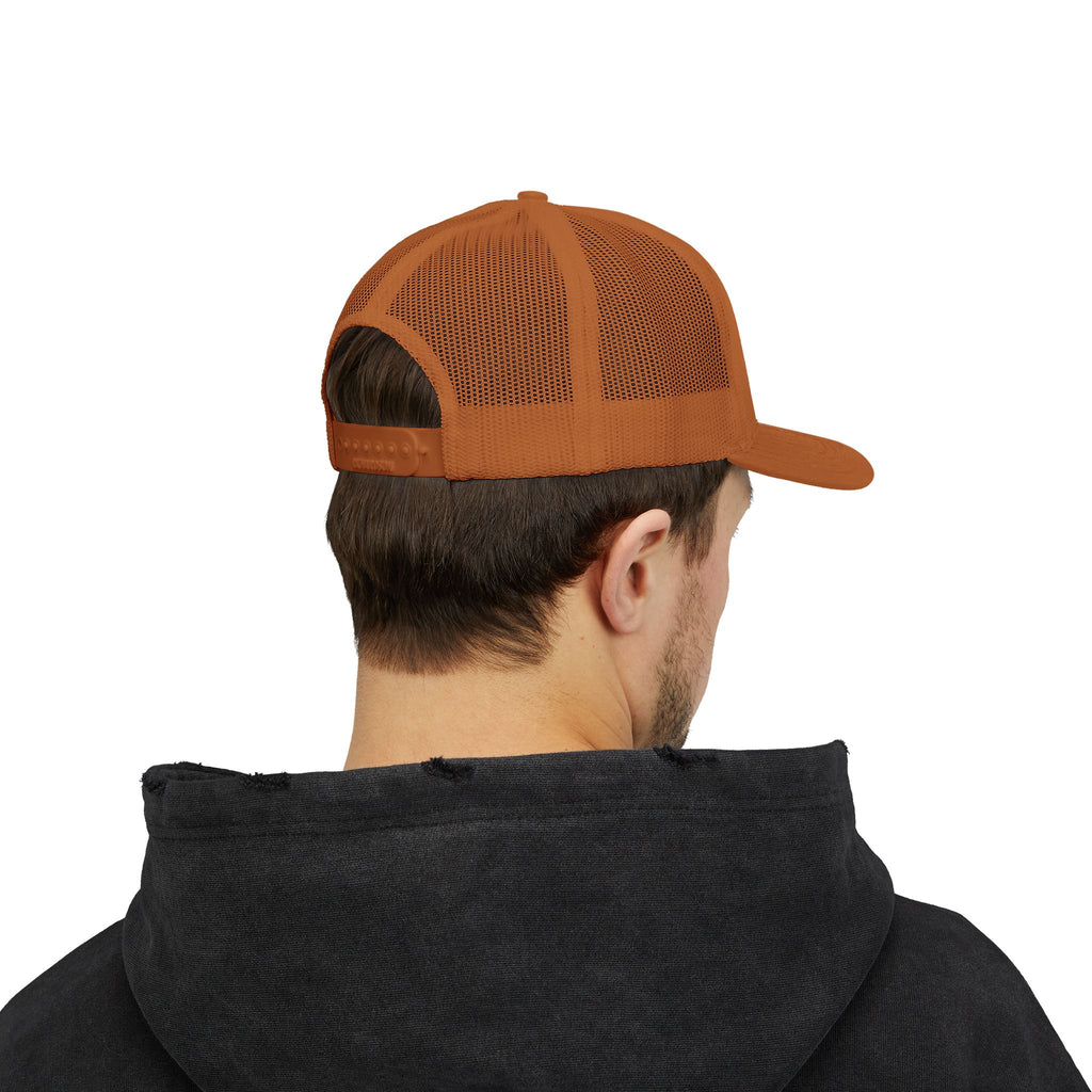 Arrow Cross Trucker Cap — Rustic Tribal Arrow Snapback Hat