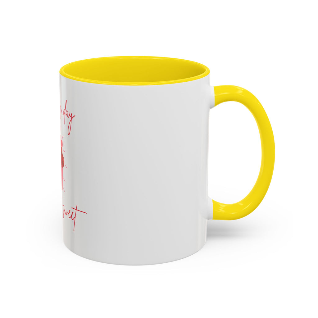 Valentine's Day Mug - "You're Too Sweet" Cup with Heart Cupcake Design