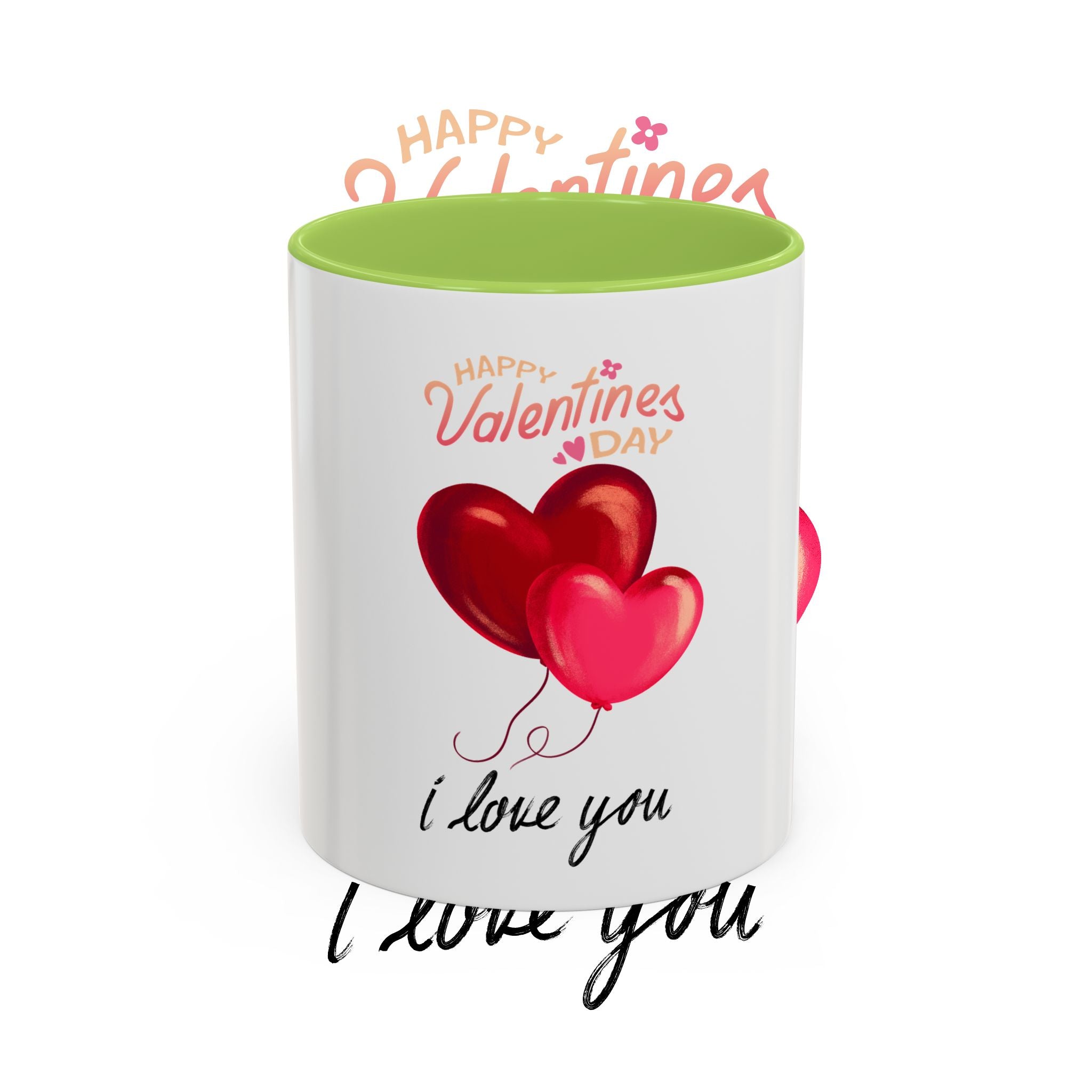 Valentine’s Day 'I Love You' Heart Balloon Accent Coffee Mug