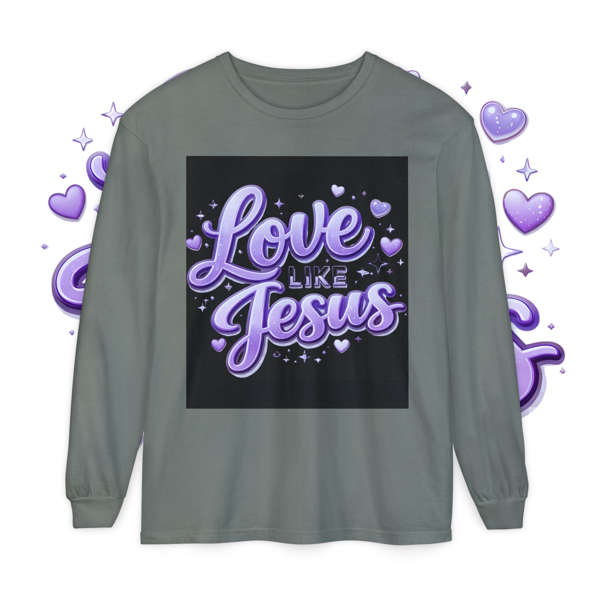 Love Like Jesus Long Sleeve Tee — Christian Faith Graphic Shirt