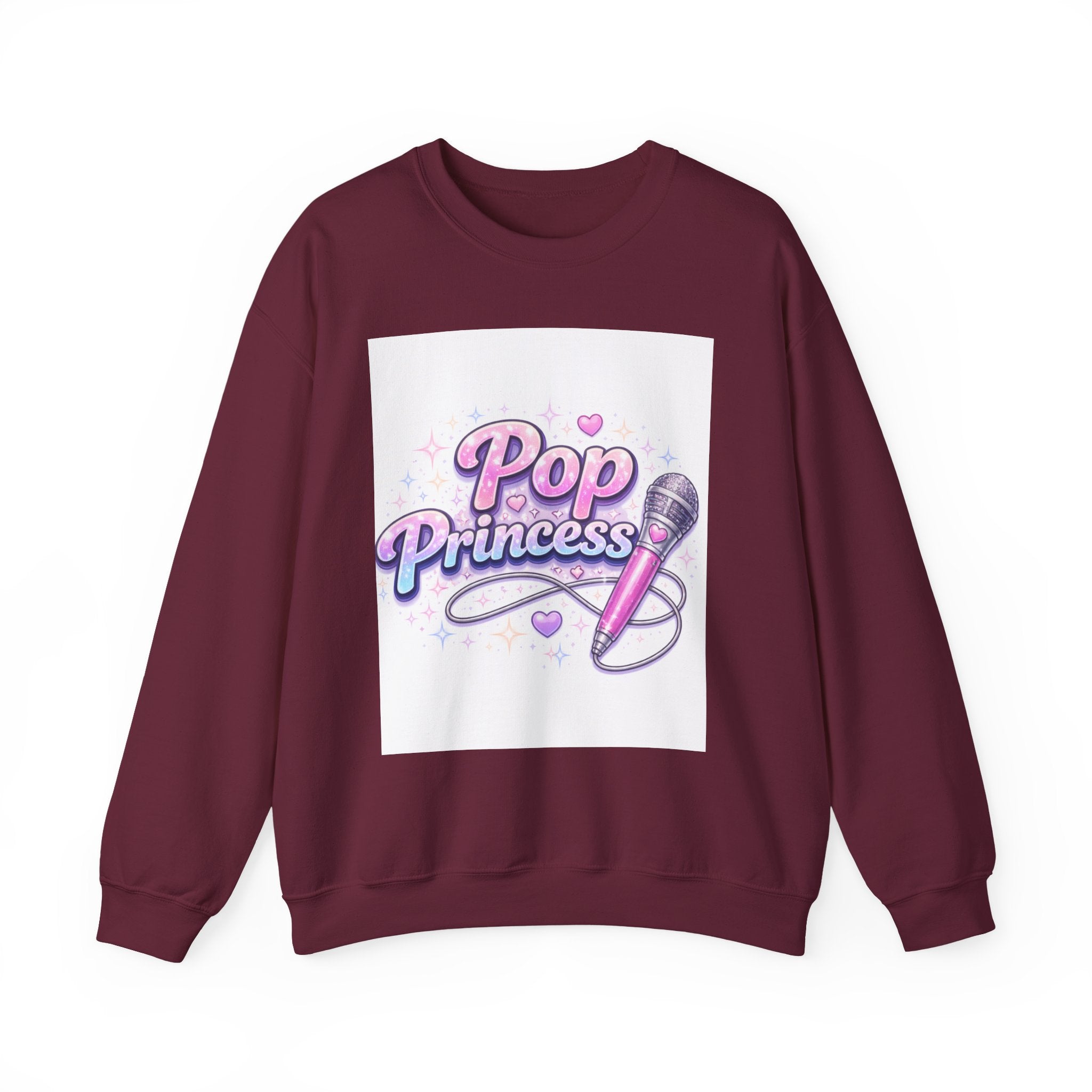 Pop Princess Sweatshirt — Cute Pink Microphone Graphic Crewneck