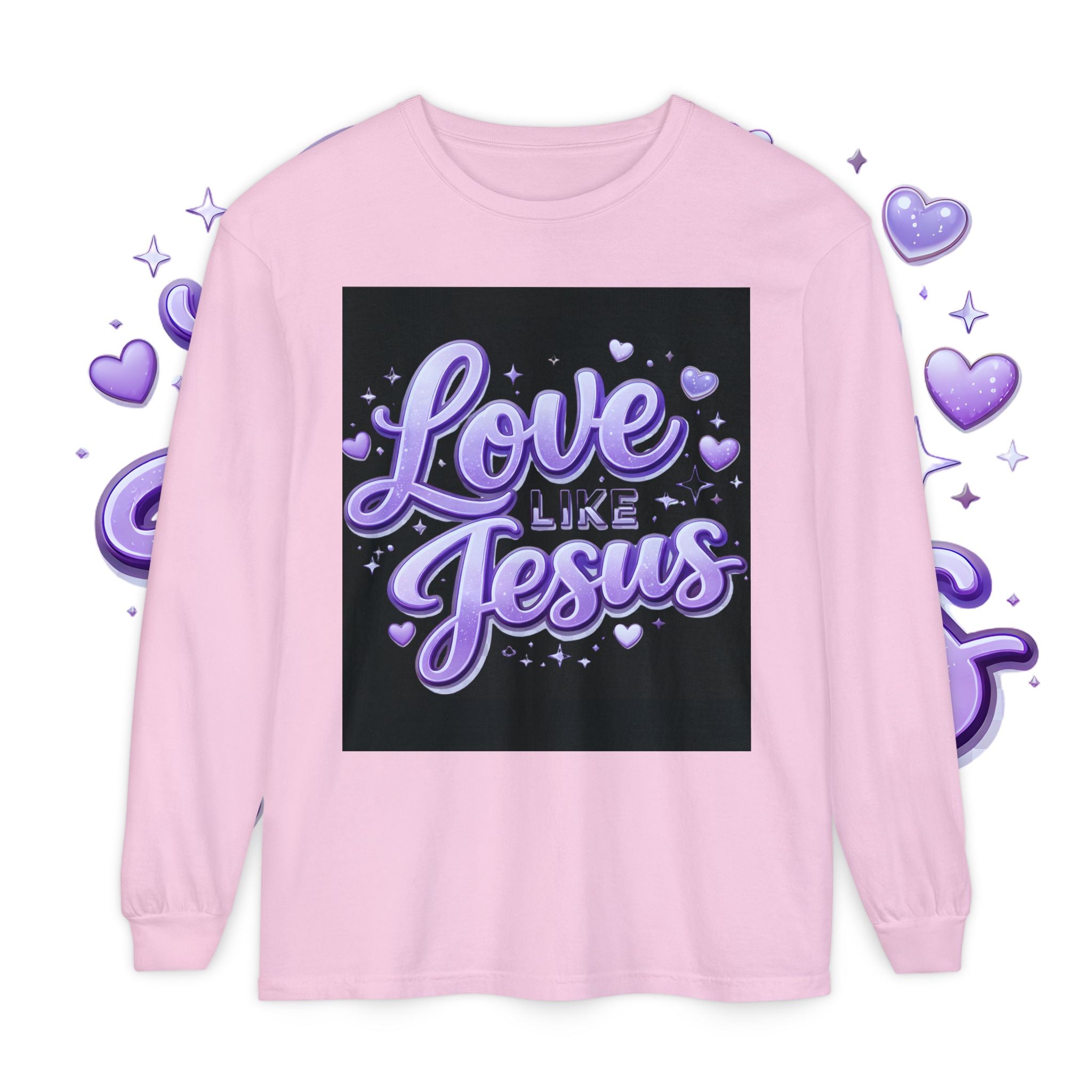 Love Like Jesus Long Sleeve Tee — Christian Faith Graphic Shirt