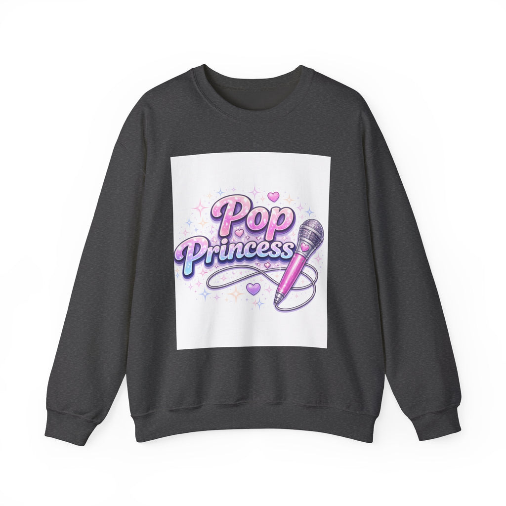 Pop Princess Sweatshirt — Cute Pink Microphone Graphic Crewneck