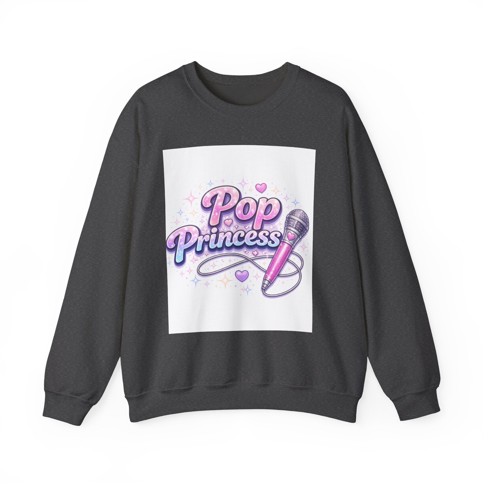 Pop Princess Sweatshirt — Cute Pink Microphone Graphic Crewneck