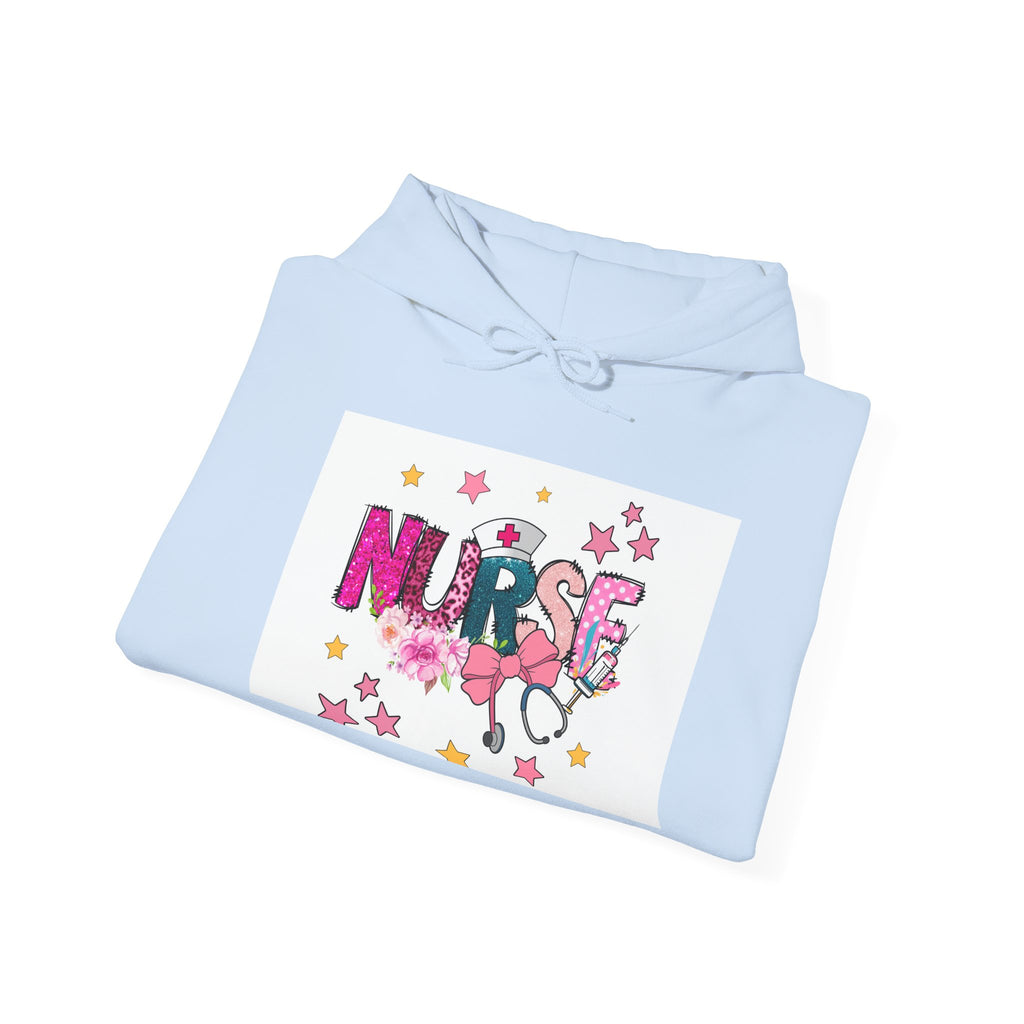 Nurse Stethoscope Stars Hoodie — Cute Floral Nursing Appreciation Gift