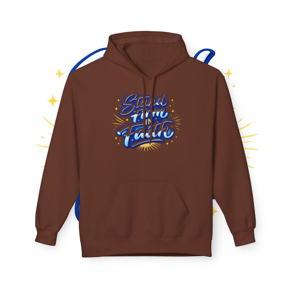 Stand Firm Faith Hoodie — Inspirational Christian Script Pullover