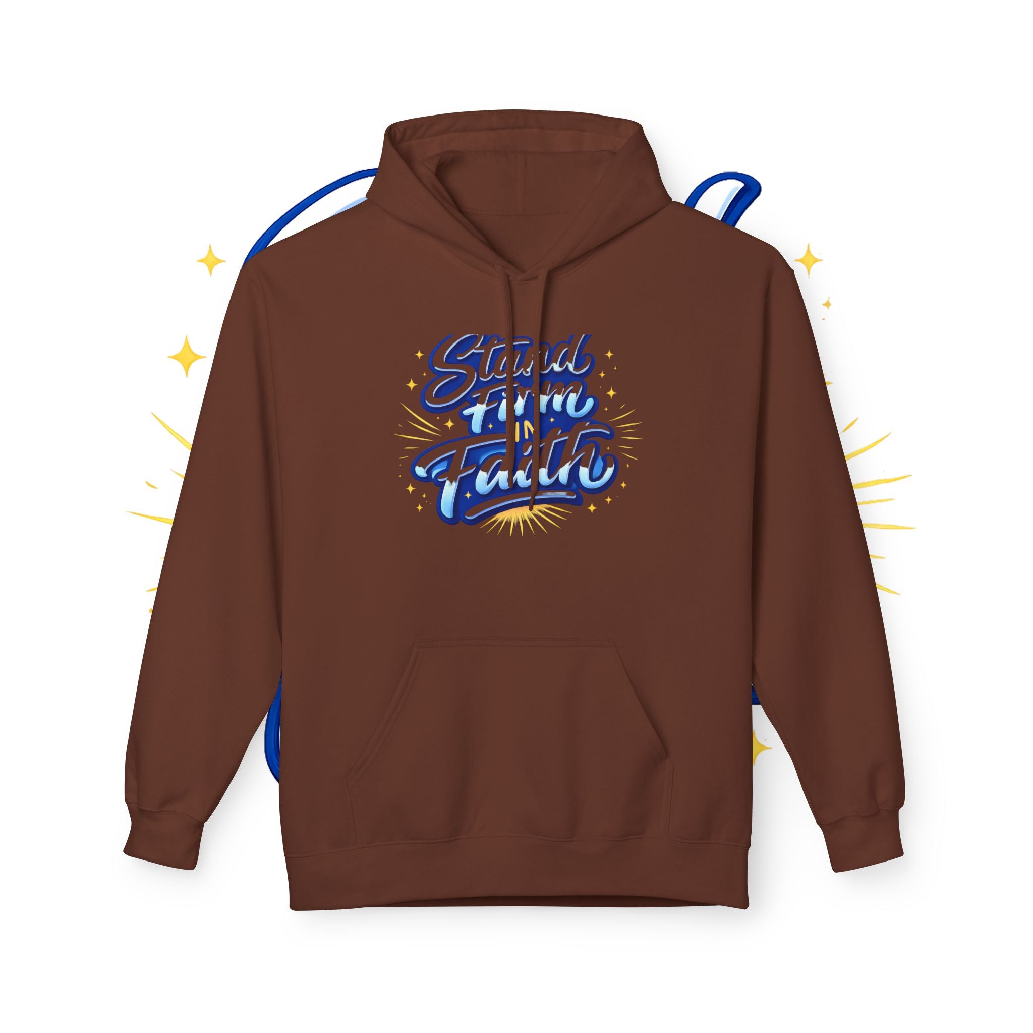 Stand Firm Faith Hoodie — Inspirational Christian Script Pullover