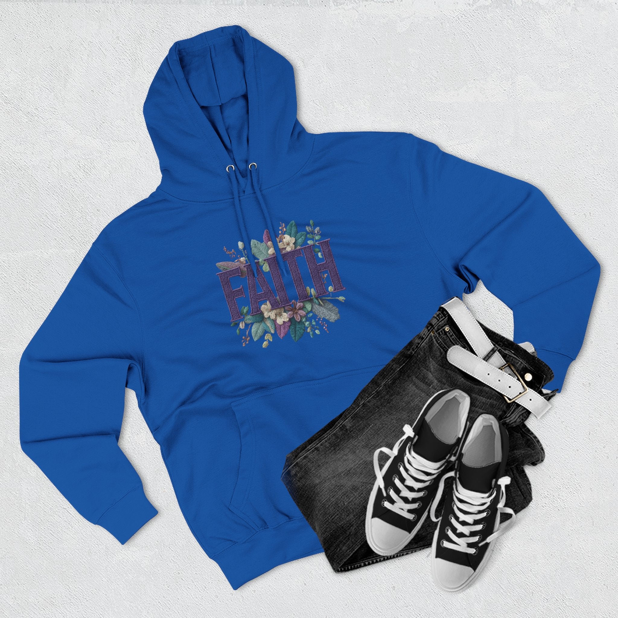 Faith Floral Hoodie — Inspirational Christian Pullover