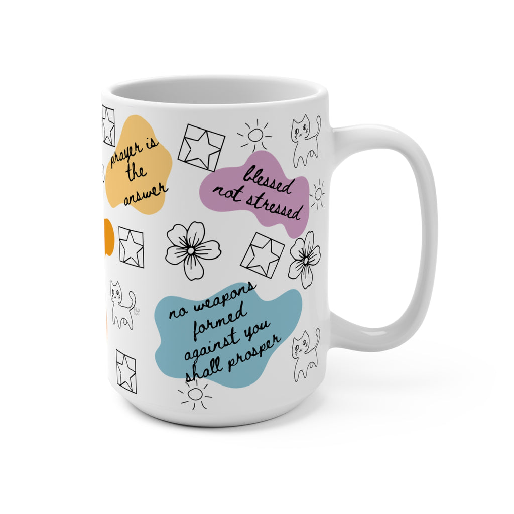 Inspirational Scripture Quote 15oz Mug — 'God is the Answer' Prayer & Encouragement Coffee Cup