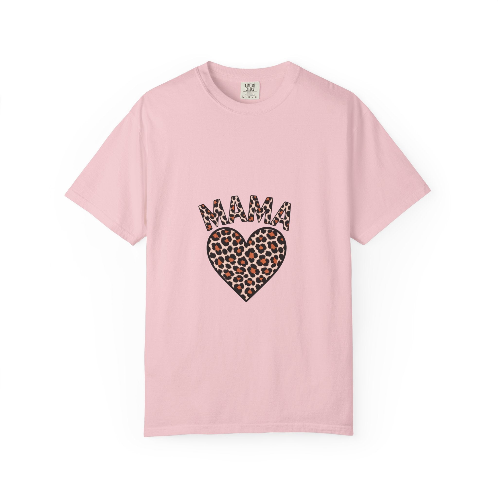 Mama Leopard Heart T-Shirt — Women's Mom Tee for Mother's Day & Everyday