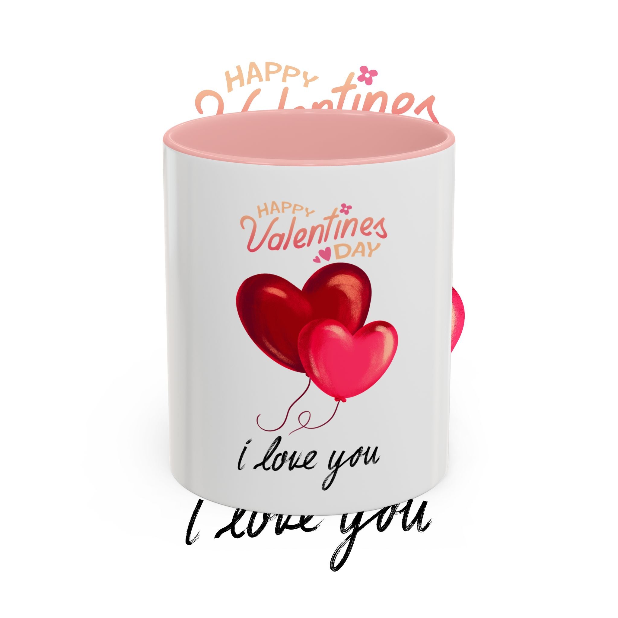 Valentine’s Day 'I Love You' Heart Balloon Accent Coffee Mug