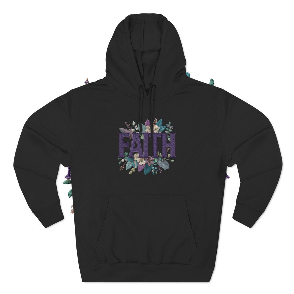 Faith Floral Hoodie — Inspirational Christian Pullover