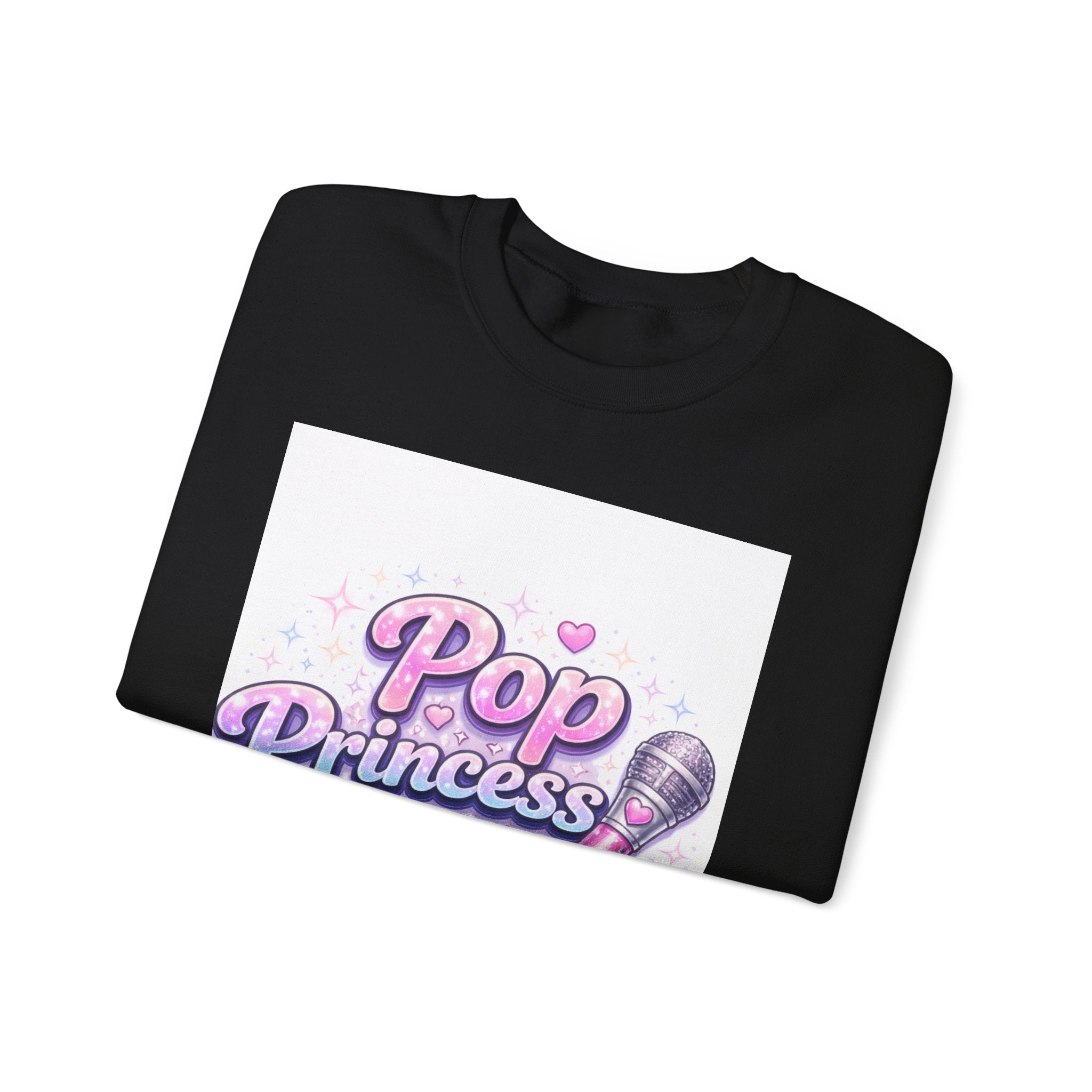 Pop Princess Sweatshirt — Cute Pink Microphone Graphic Crewneck