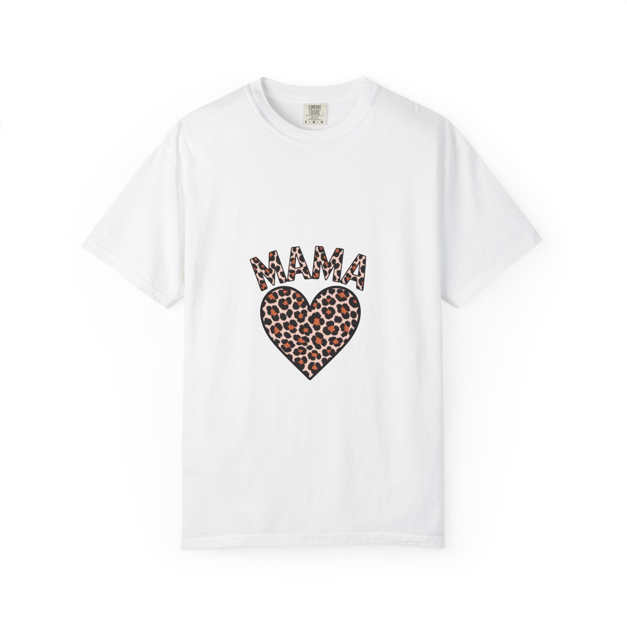 Mama Leopard Heart T-Shirt — Women's Mom Tee for Mother's Day & Everyday