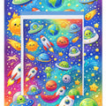 Plush Blanket — Colorful Bubble Galaxy Design Velveteen Throw