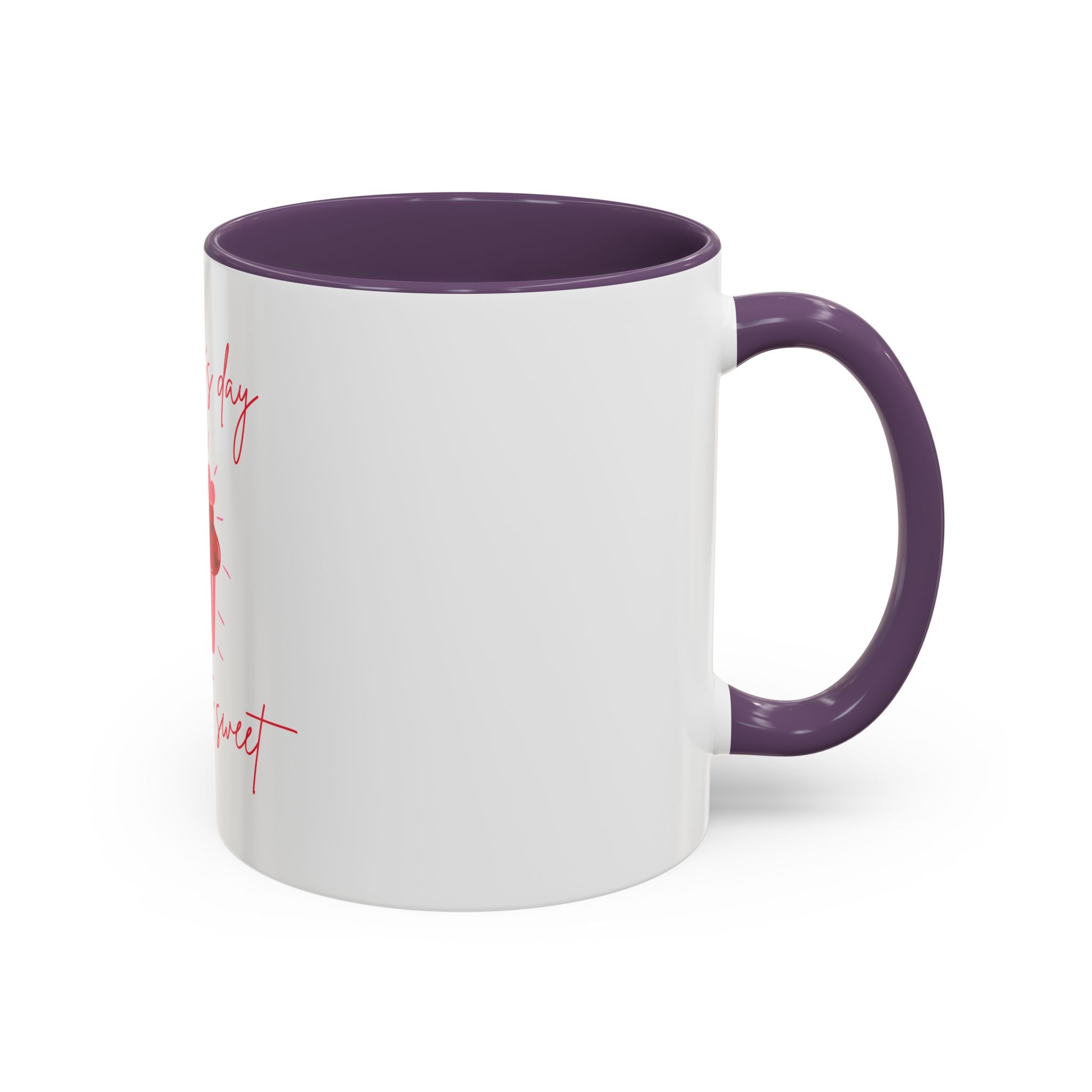 Valentine's Day Mug - "You're Too Sweet" Cup with Heart Cupcake Design