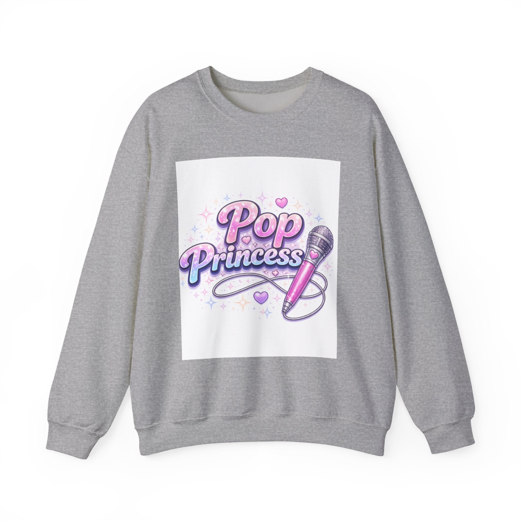 Pop Princess Sweatshirt — Cute Pink Microphone Graphic Crewneck