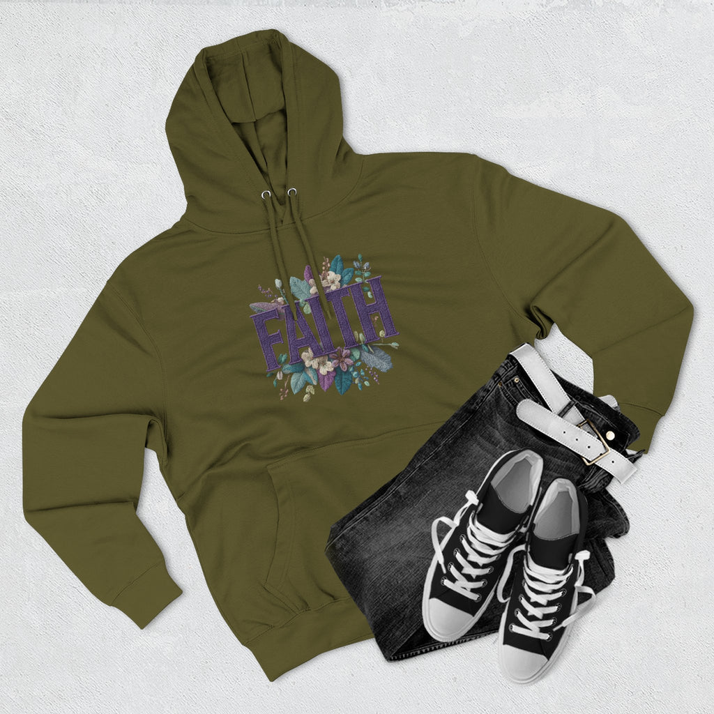 Faith Floral Hoodie — Inspirational Christian Pullover
