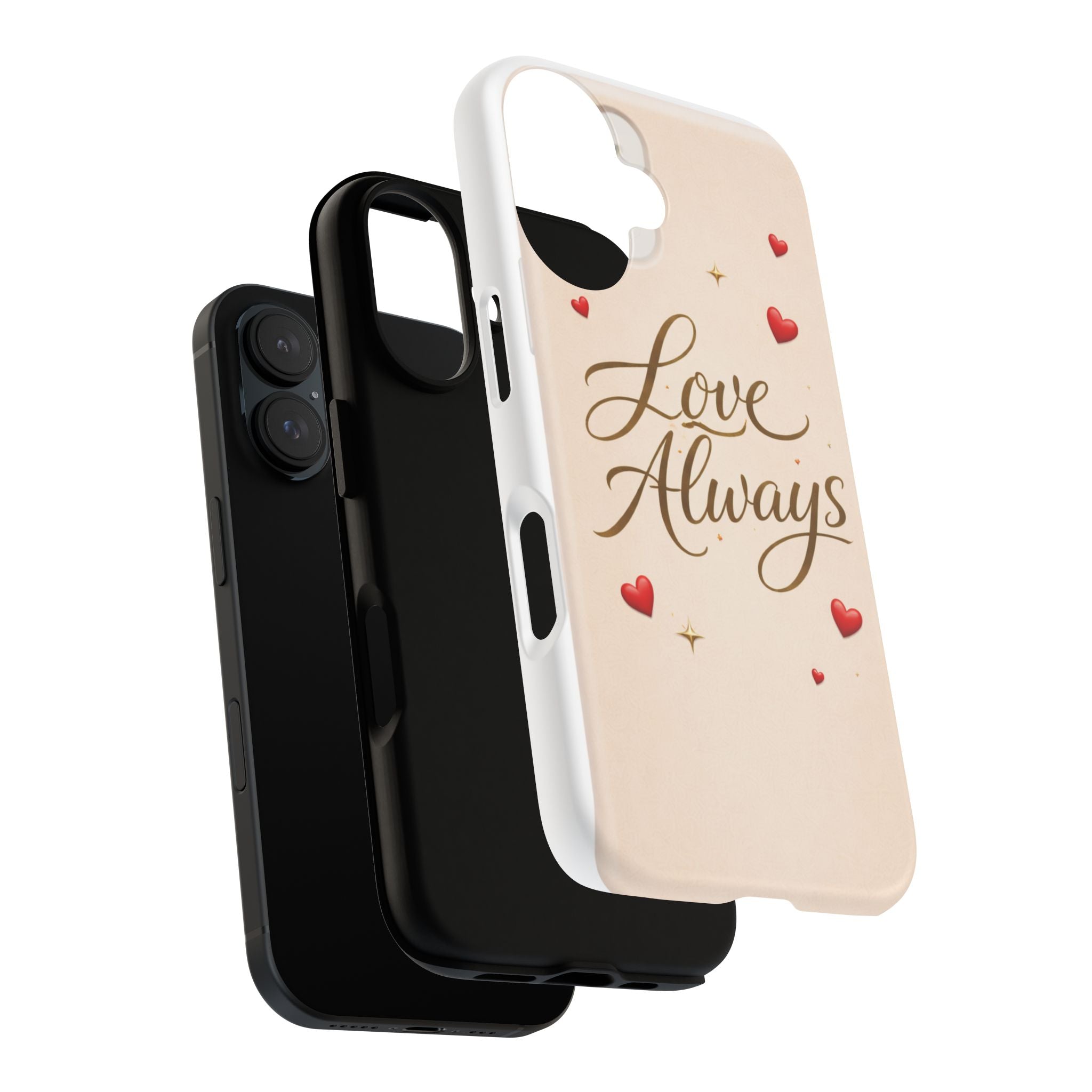 Phone Case - "Love Always" Romantic Hearts Protective Tough Case