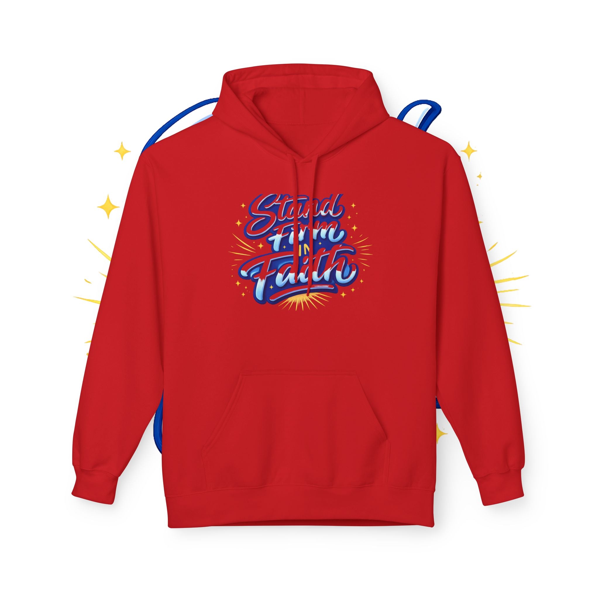 Stand Firm Faith Hoodie — Inspirational Christian Script Pullover