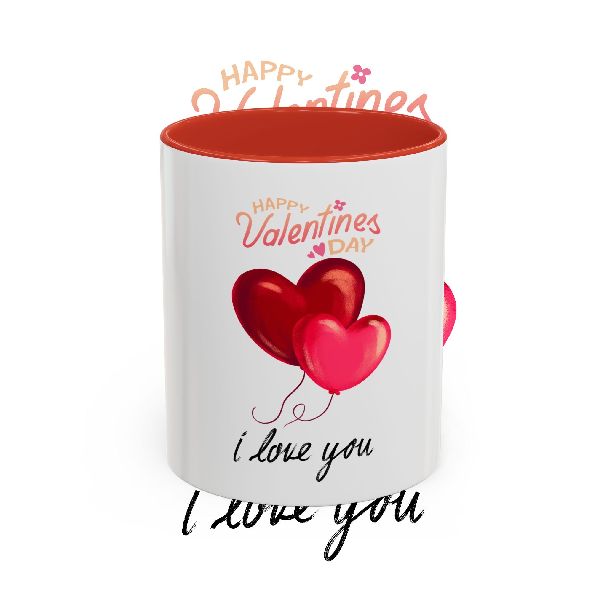 Valentine’s Day 'I Love You' Heart Balloon Accent Coffee Mug