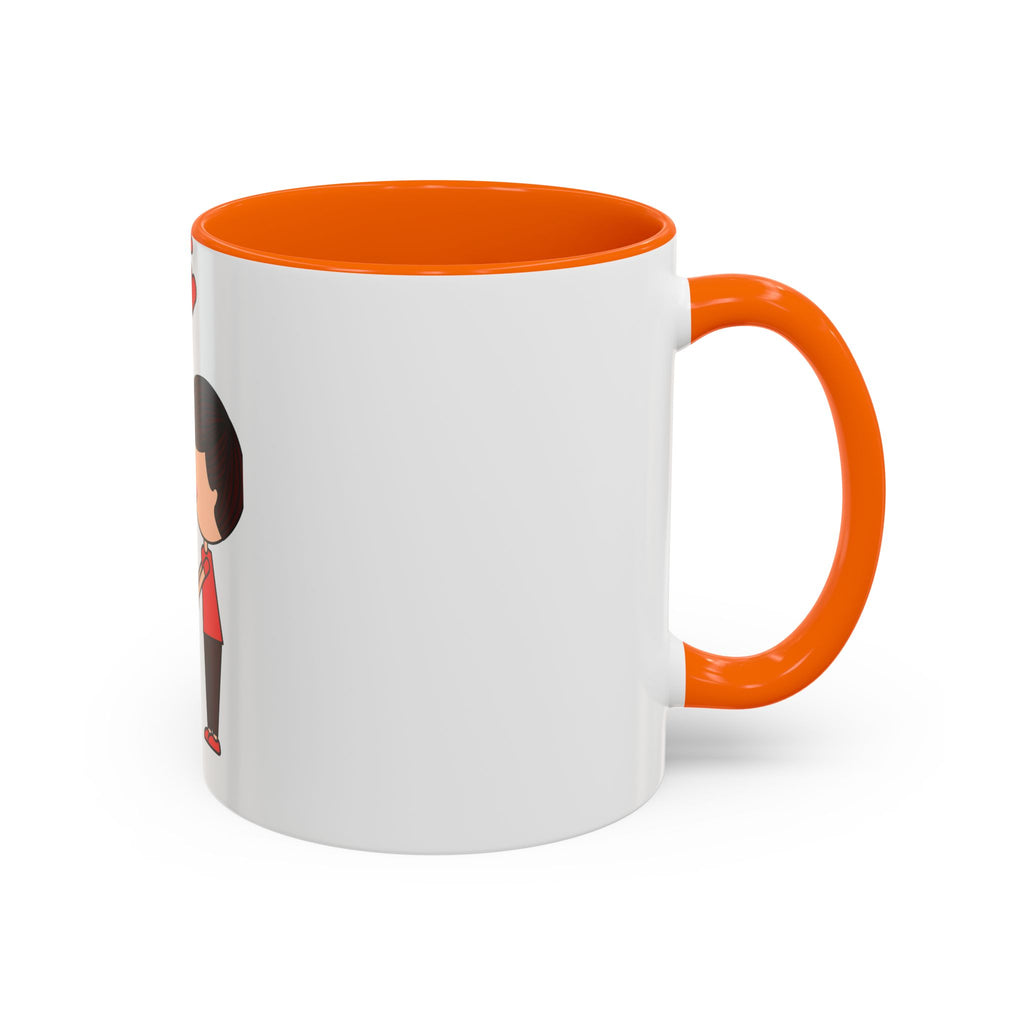 Love Couple Accent Coffee Mug — Cute Romantic Cartoon Mug (11/15oz)