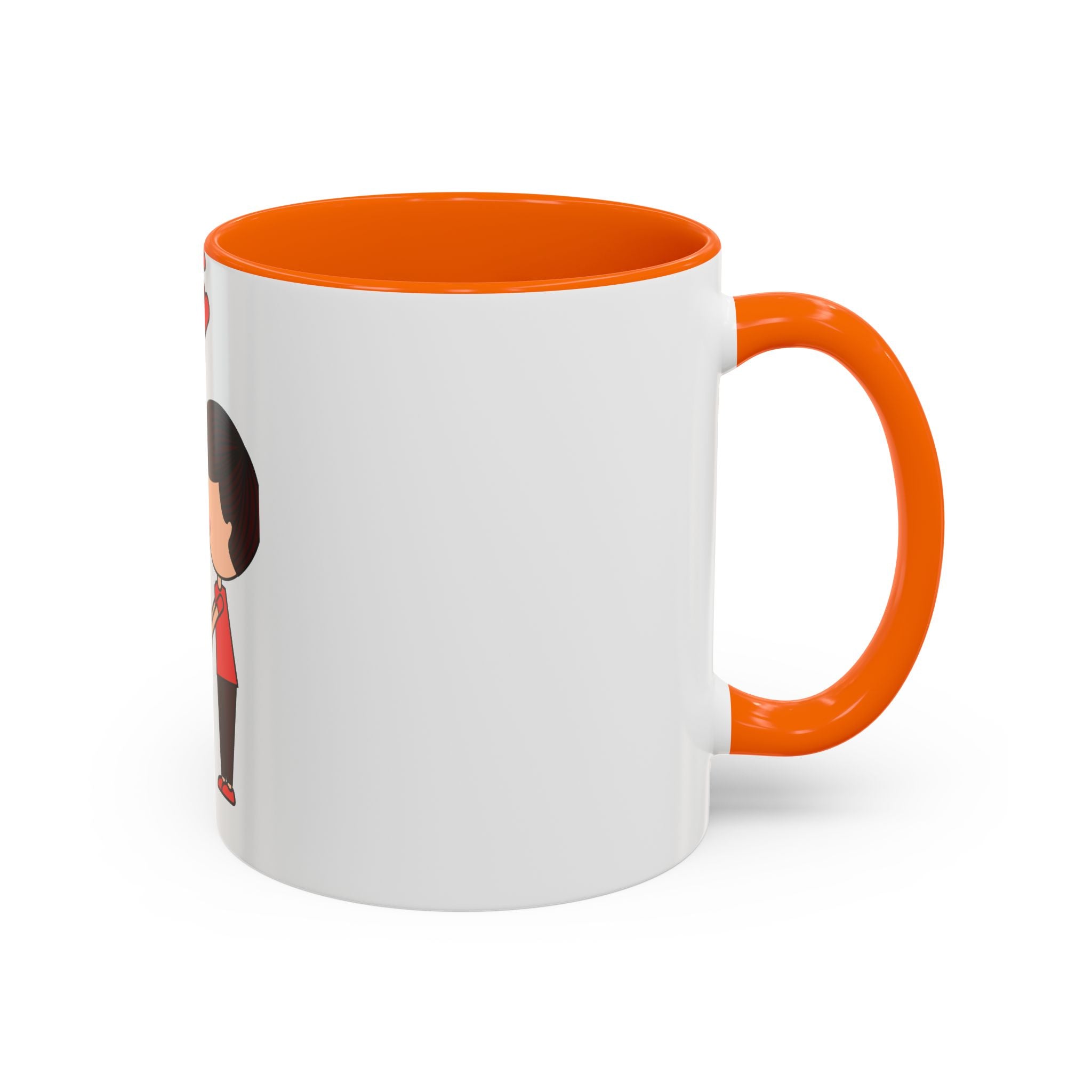 Love Couple Accent Coffee Mug — Cute Romantic Cartoon Mug (11/15oz)