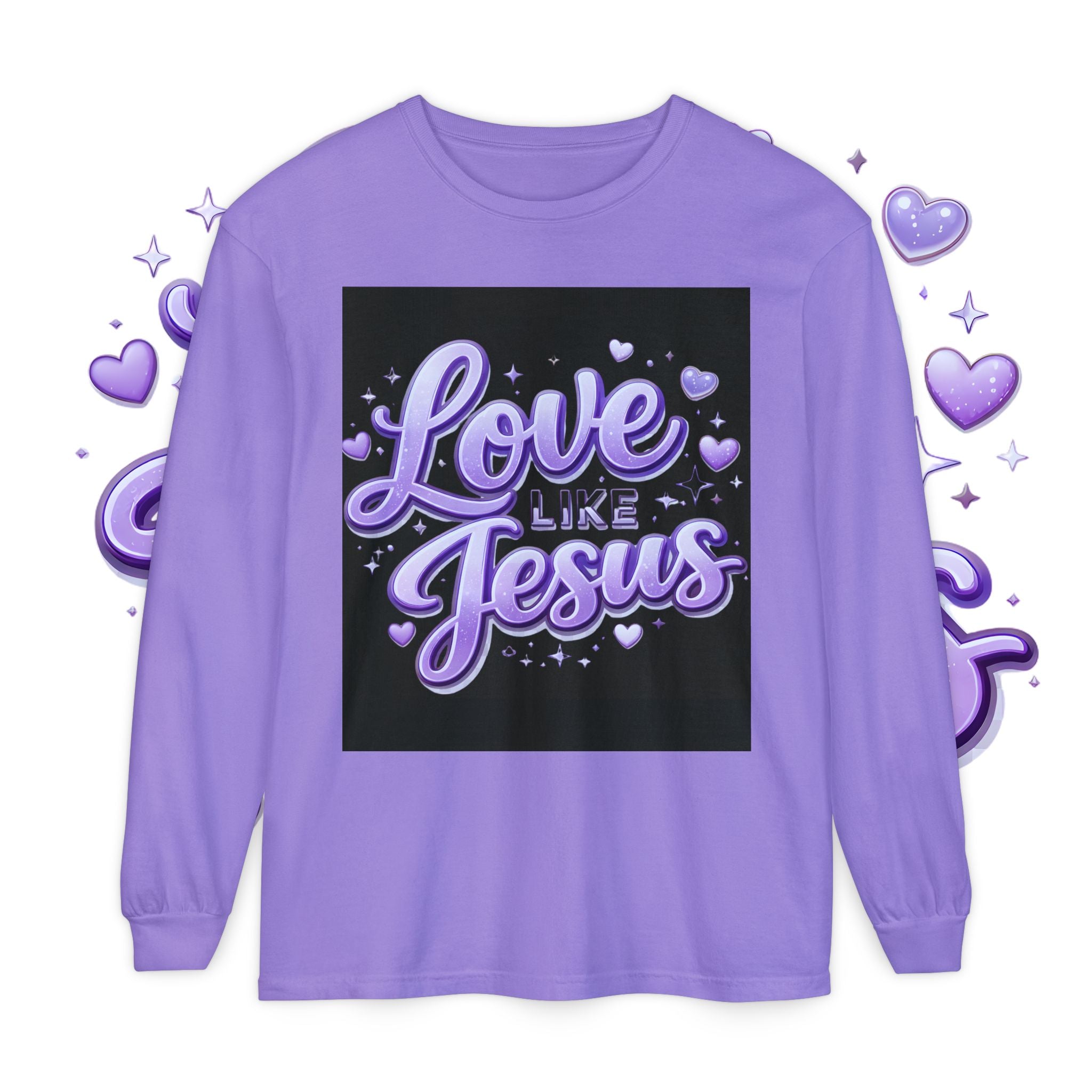 Love Like Jesus Long Sleeve Tee — Christian Faith Graphic Shirt