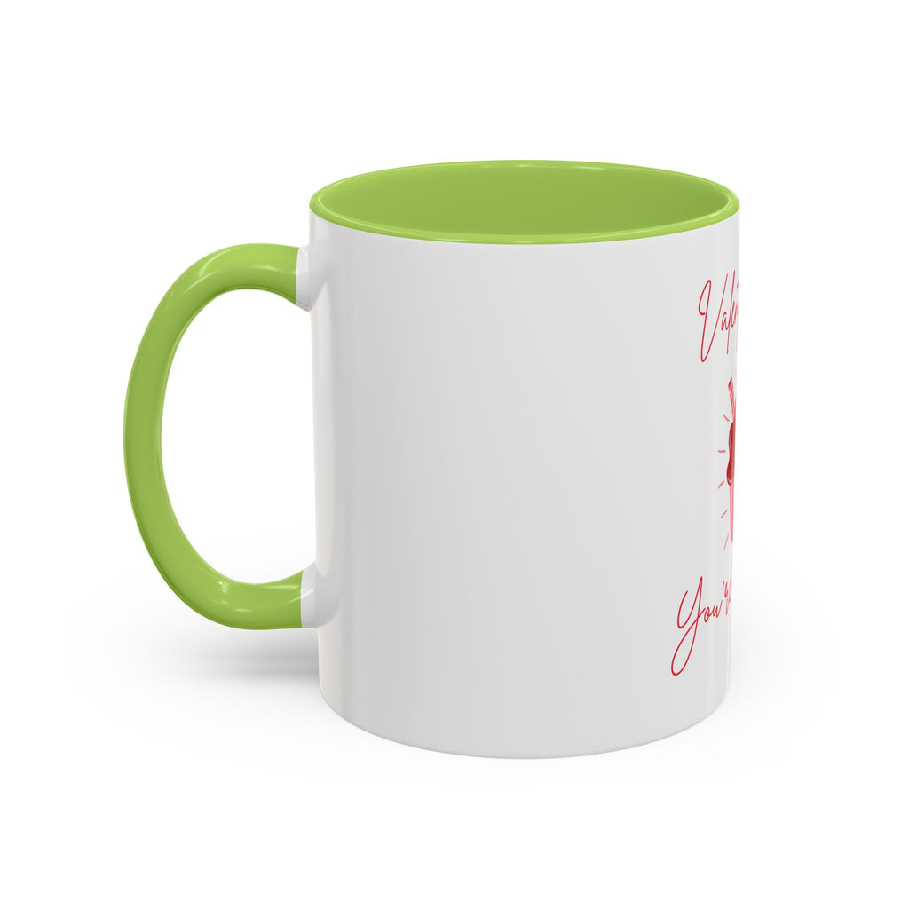 Valentine's Day Mug - "You're Too Sweet" Cup with Heart Cupcake Design
