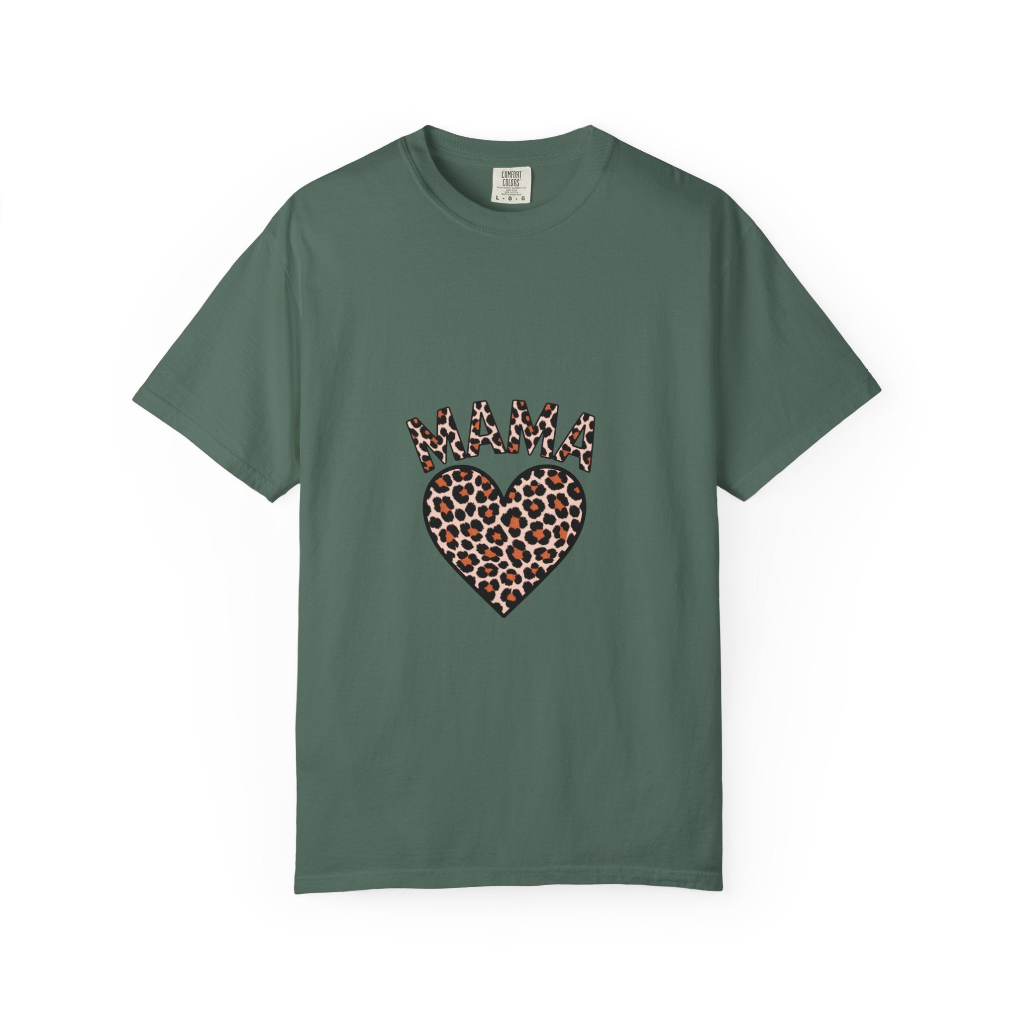 Mama Leopard Heart T-Shirt — Women's Mom Tee for Mother's Day & Everyday