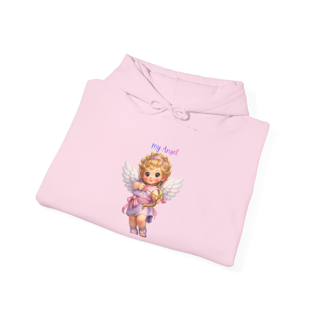 Angel Cherub Hoodie — 'Pray Hard' Cute Vintage Baby Angel Pullover