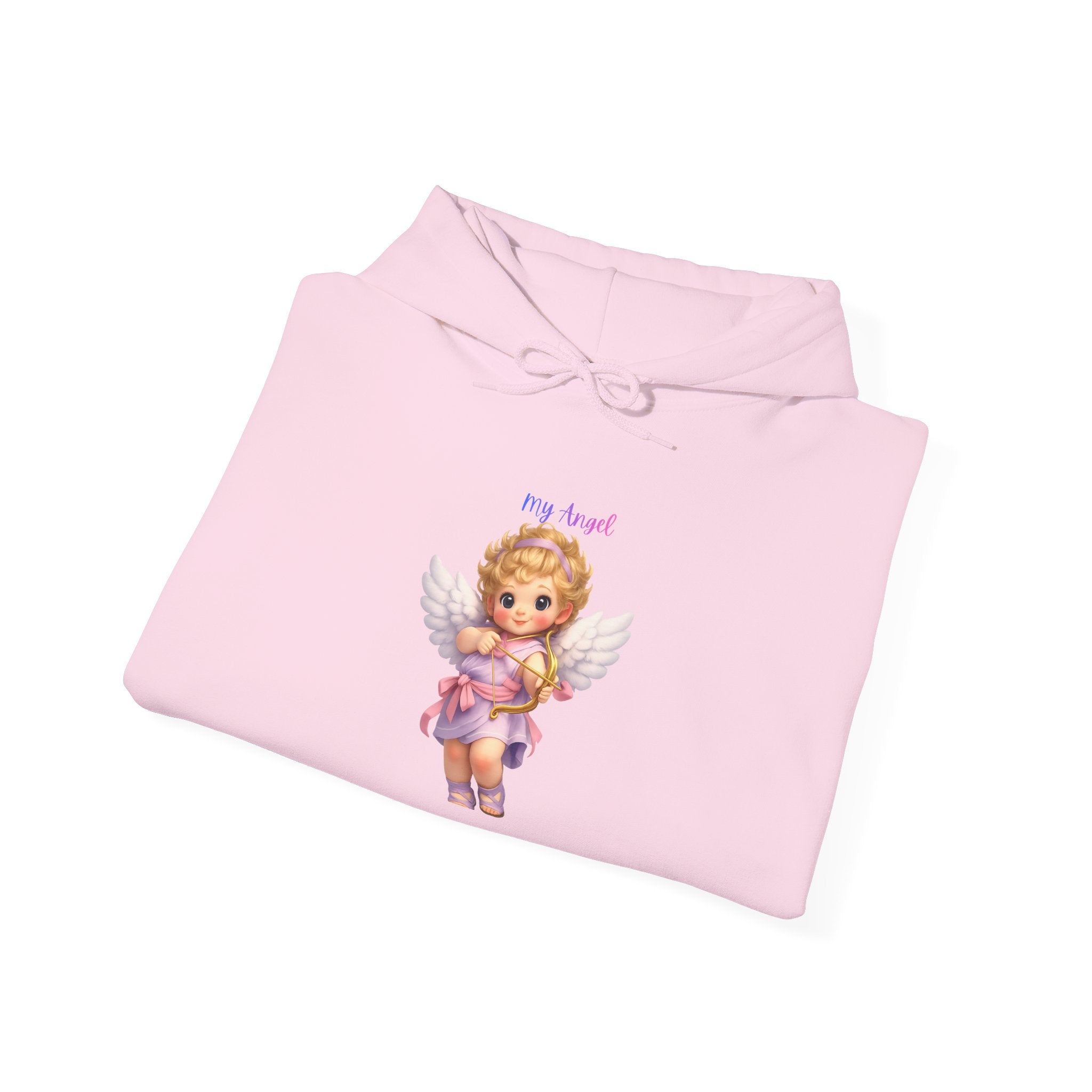 Angel Cherub Hoodie — 'Pray Hard' Cute Vintage Baby Angel Pullover
