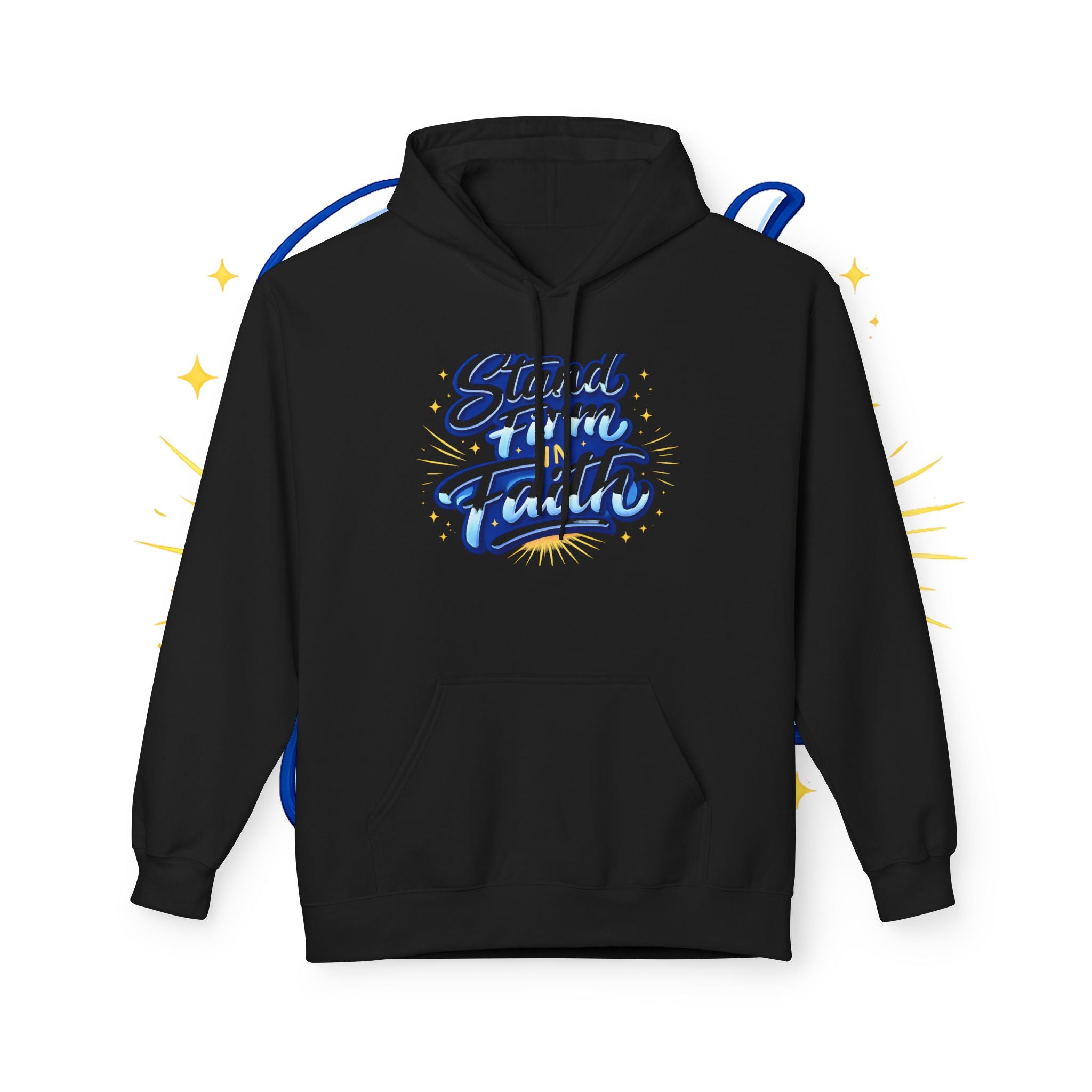Stand Firm Faith Hoodie — Inspirational Christian Script Pullover
