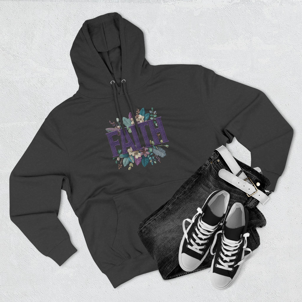 Faith Floral Hoodie — Inspirational Christian Pullover