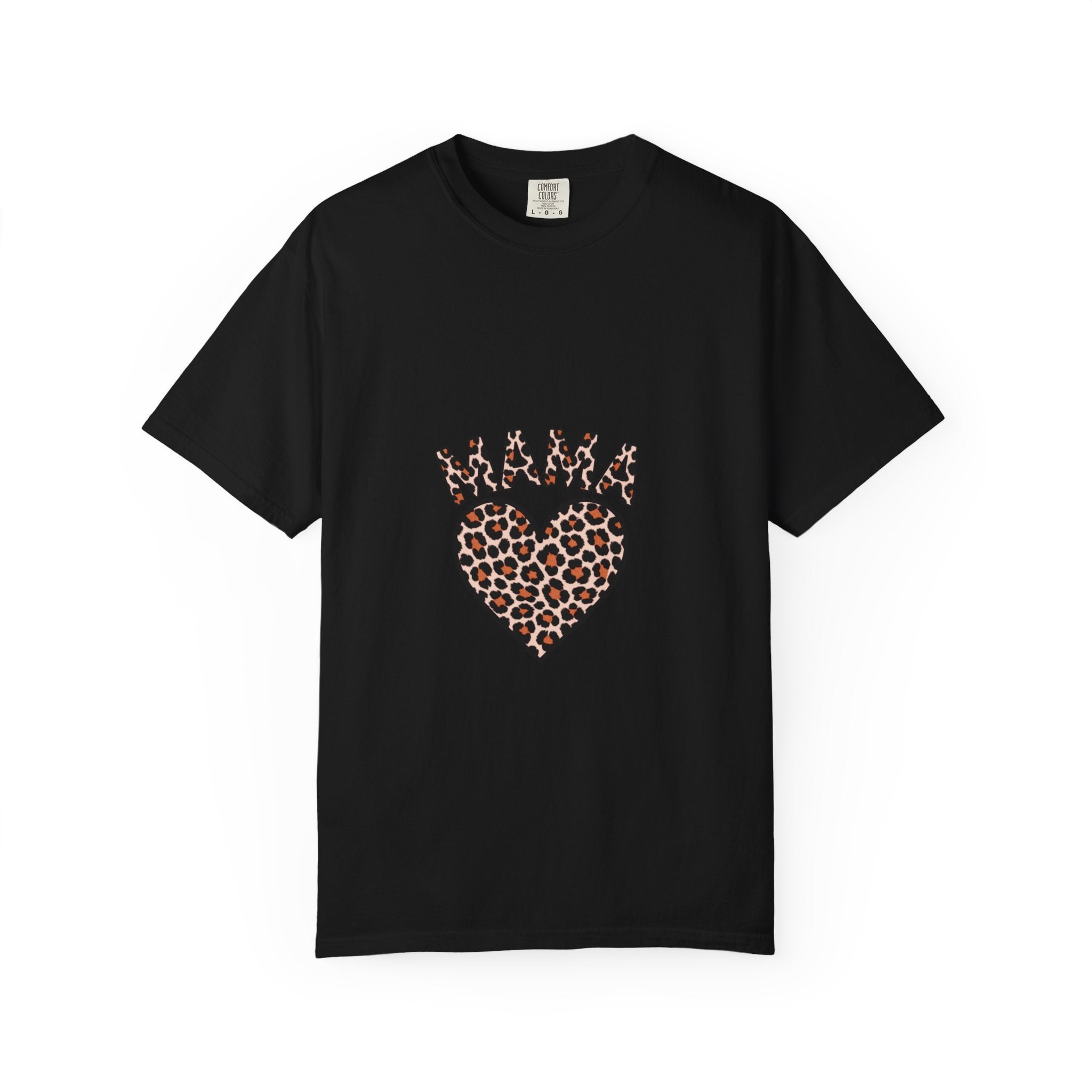 Mama Leopard Heart T-Shirt — Women's Mom Tee for Mother's Day & Everyday