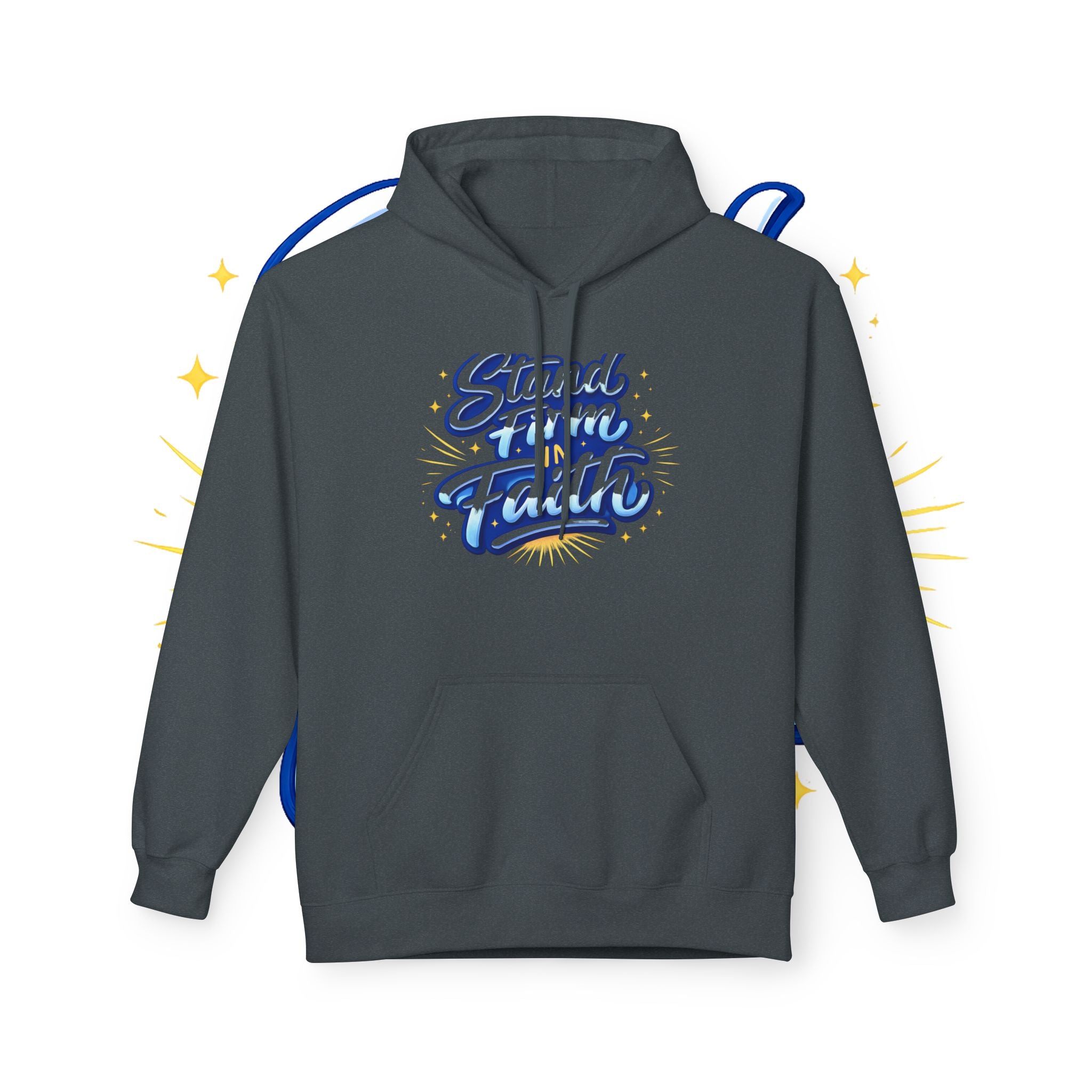 Stand Firm Faith Hoodie — Inspirational Christian Script Pullover